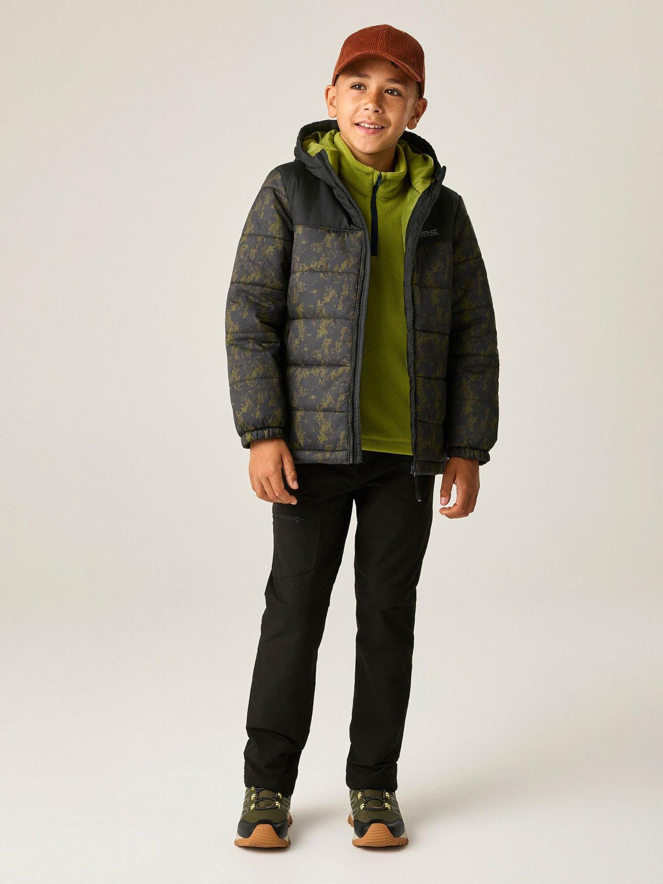 Image 3 of 7 of Regatta Kids Lofthouse Baffled/quilted Jacket -black/distress Camo(golden Cypress)