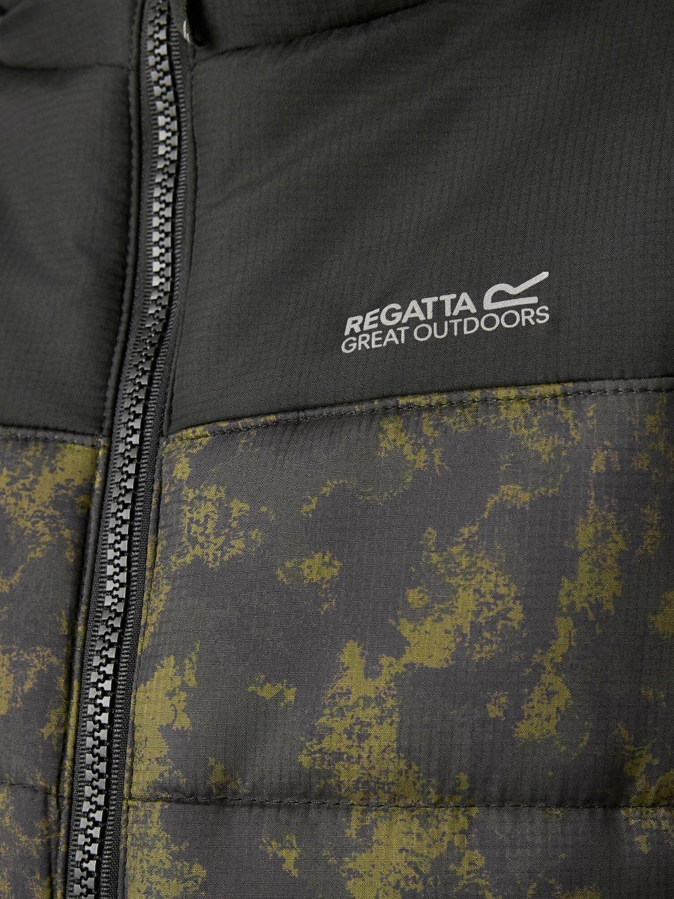 Image 7 of 7 of Regatta Kids Lofthouse Baffled/quilted Jacket -black/distress Camo(golden Cypress)