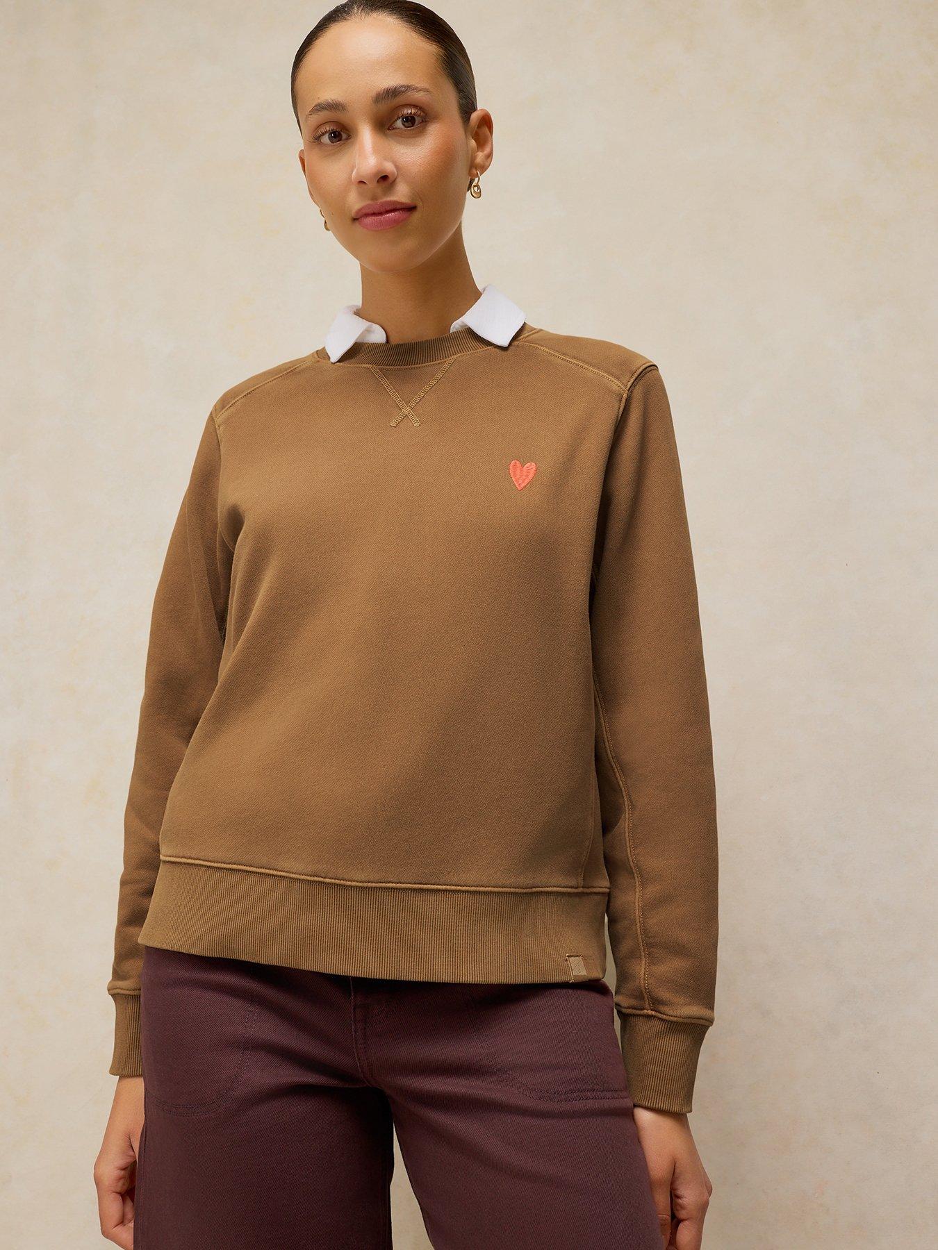 White Stuff Daydreamer Crew Neck Sweatshirt - Brown