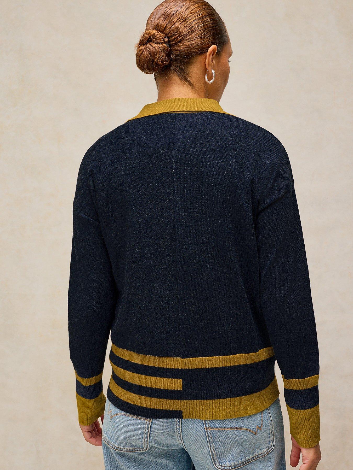 Image 2 of 5 of White Stuff Cara Collared Knitted Jumper - Blue