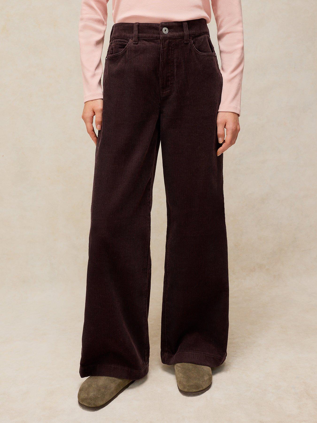 White Stuff Ayla Cord Wide Leg Trouser - Brown