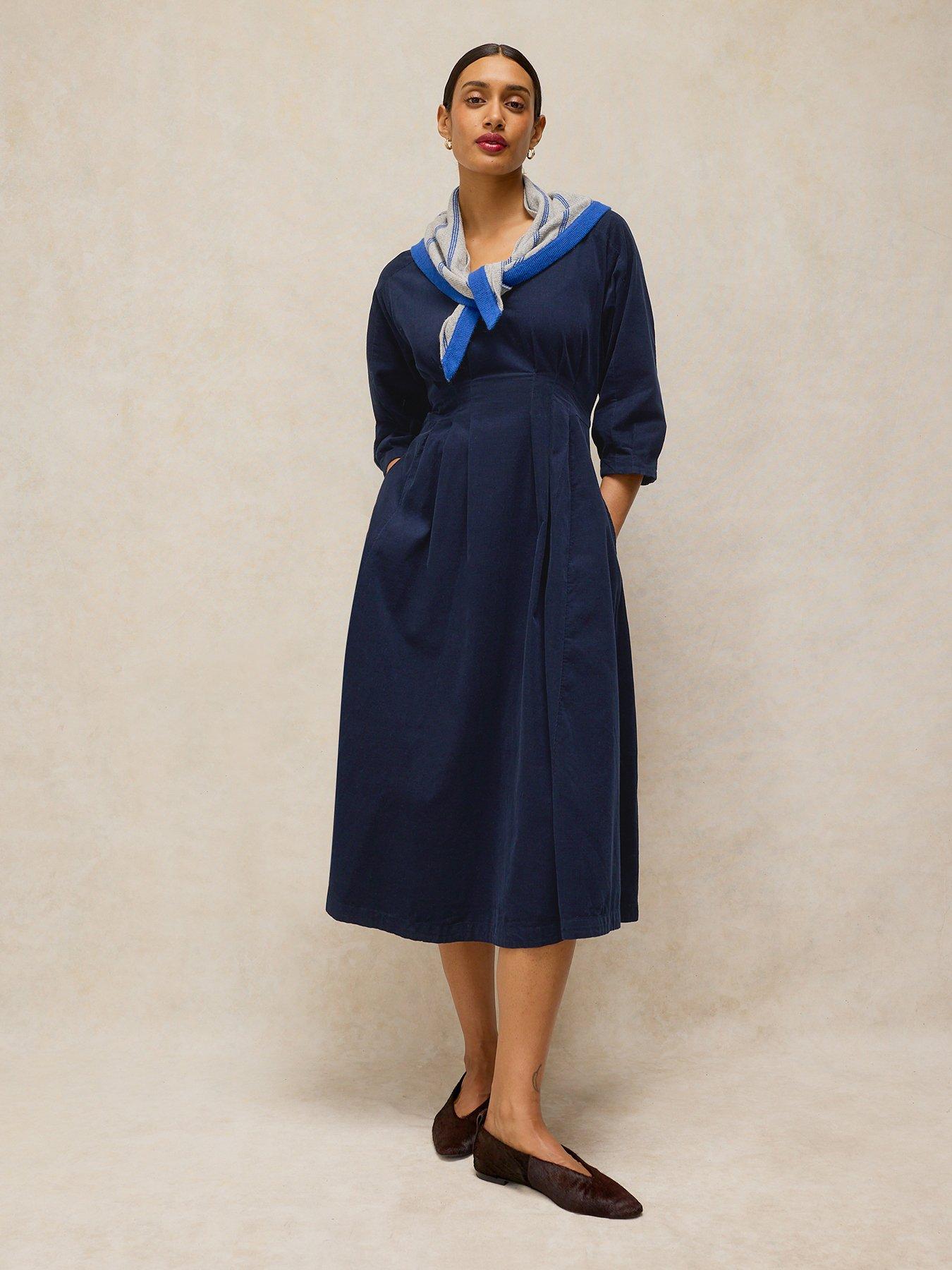 White Stuff Ray Jersey Midi Dress - Blue