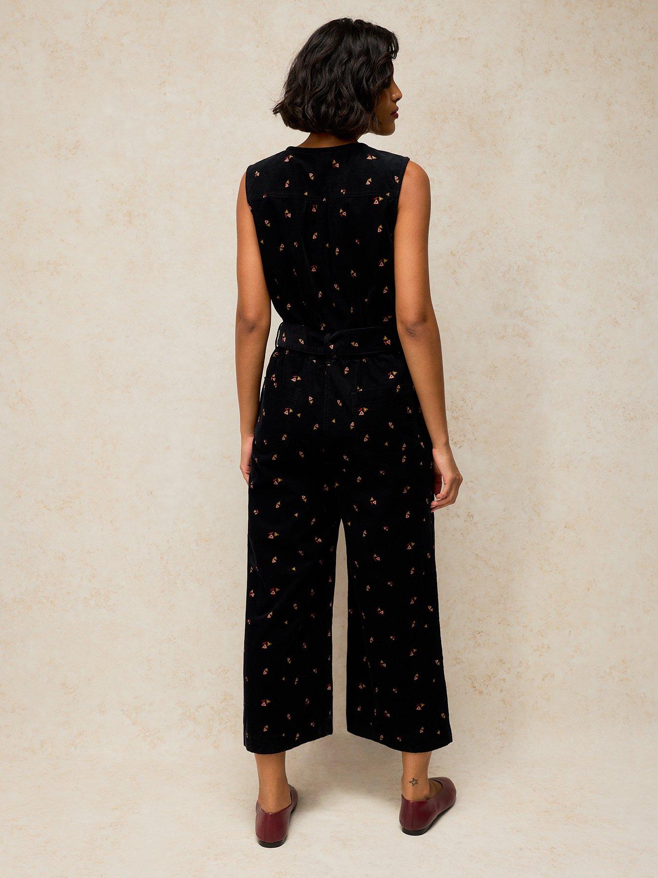 Image 2 of 5 of White Stuff Betty Cord Dungarees - Black
