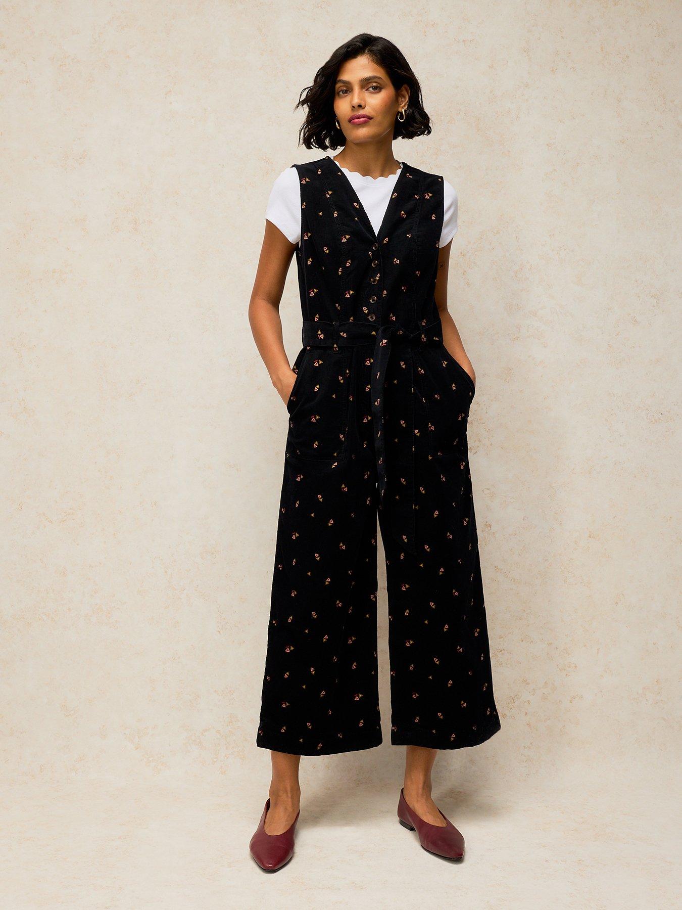 Image 3 of 5 of White Stuff Betty Cord Dungarees - Black