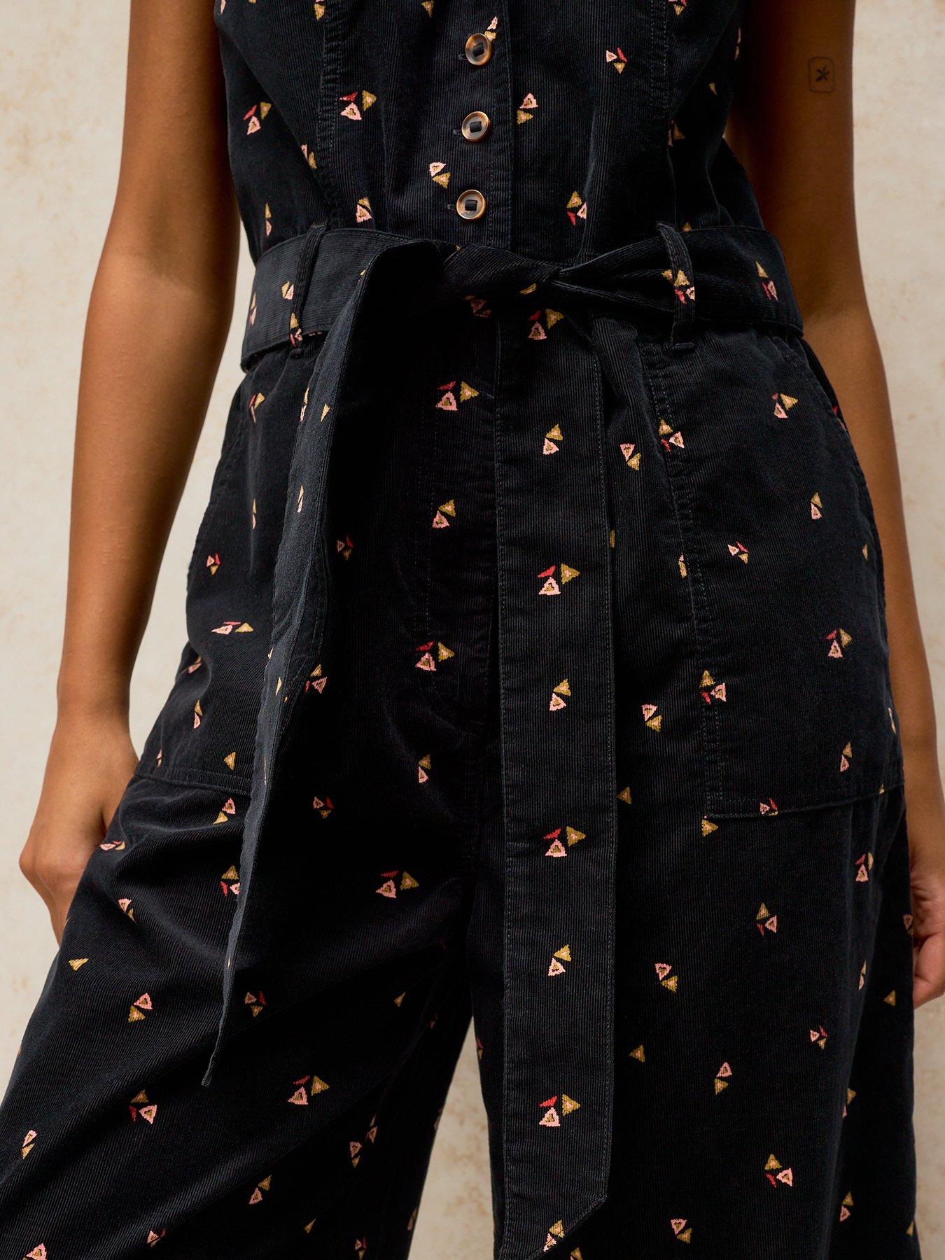 Image 4 of 5 of White Stuff Betty Cord Dungarees - Black