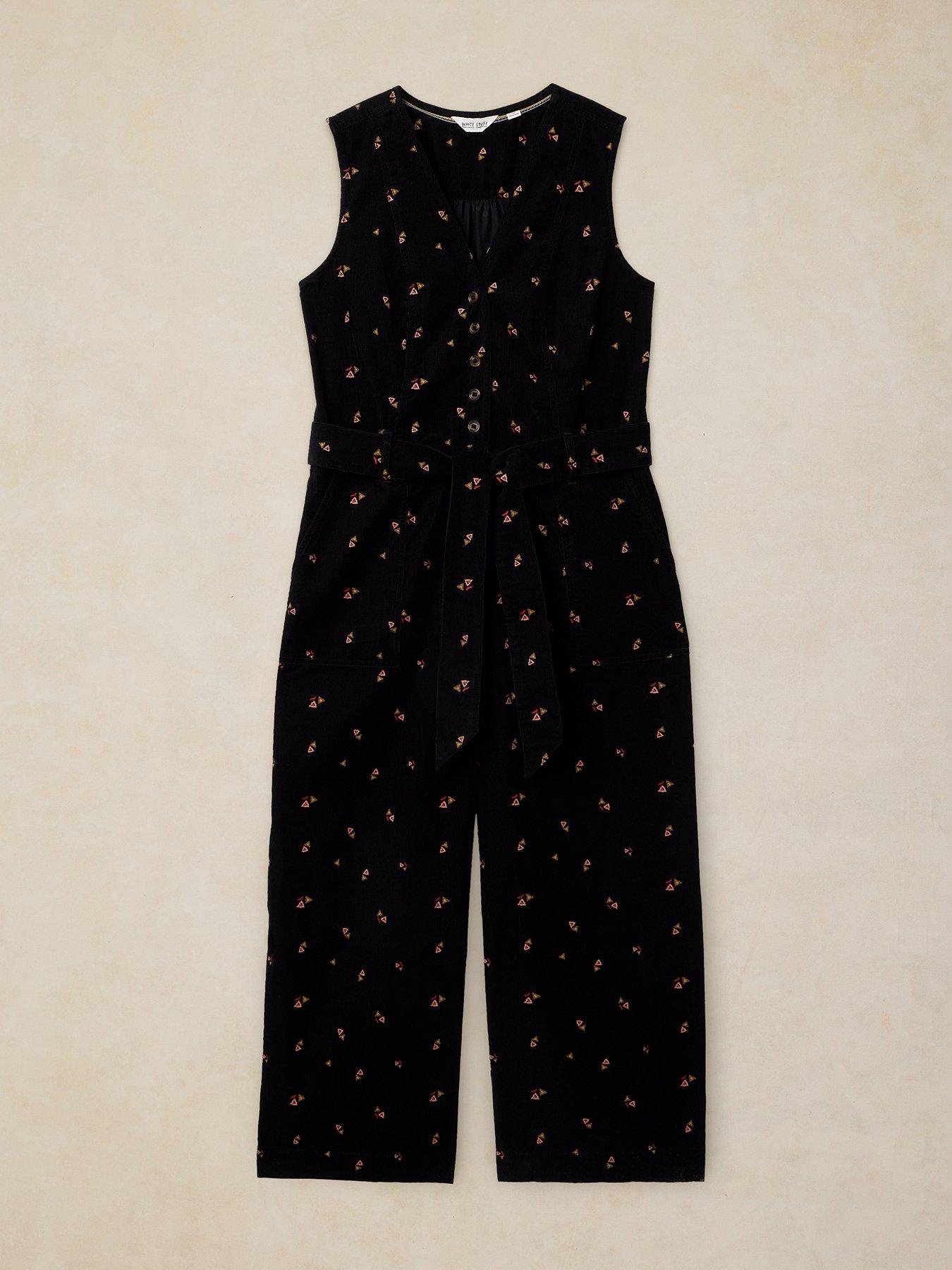 Image 5 of 5 of White Stuff Betty Cord Dungarees - Black