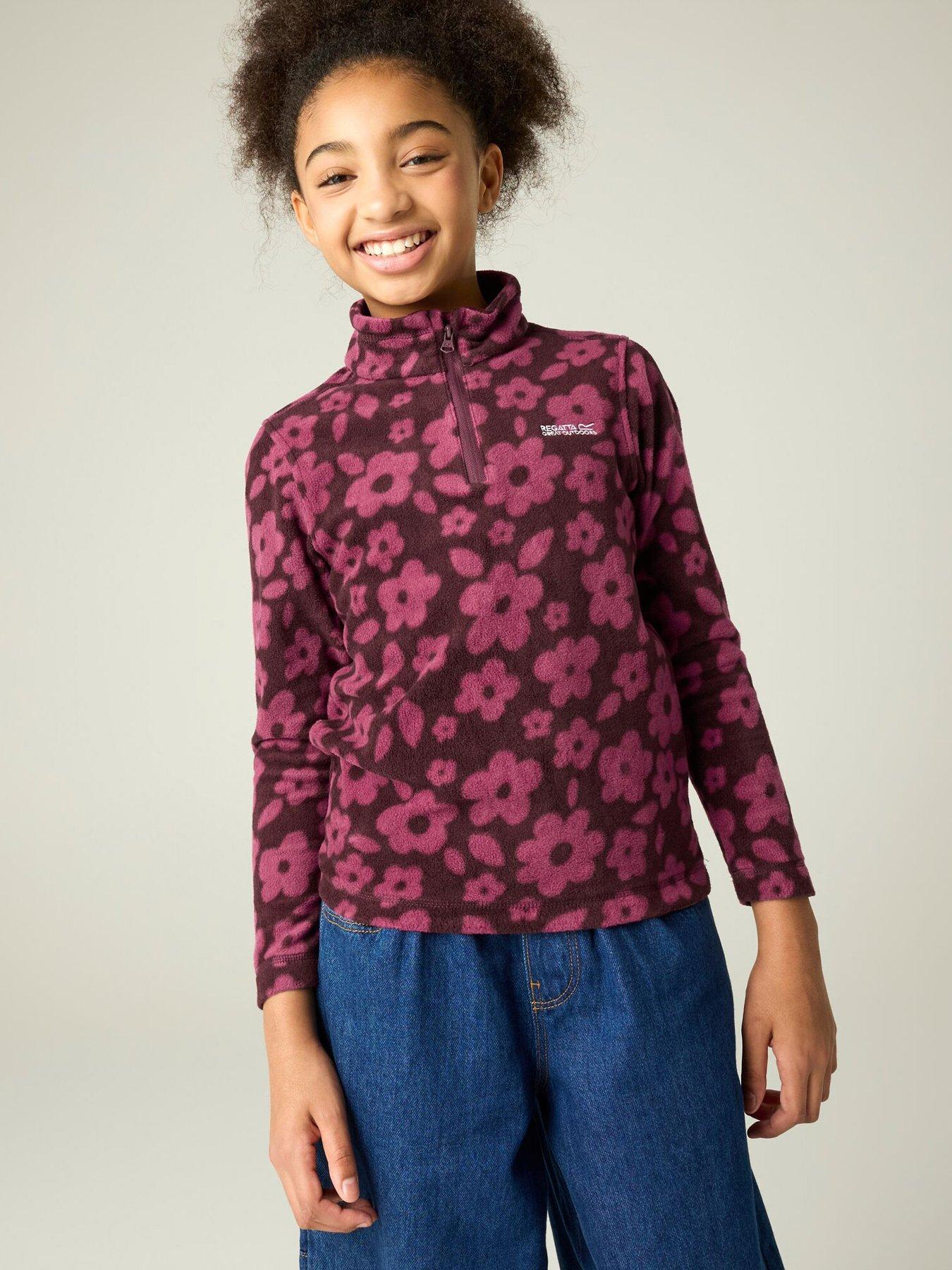 Regatta Kids Hot Shot Ii Fleece -fig/violet Floral.