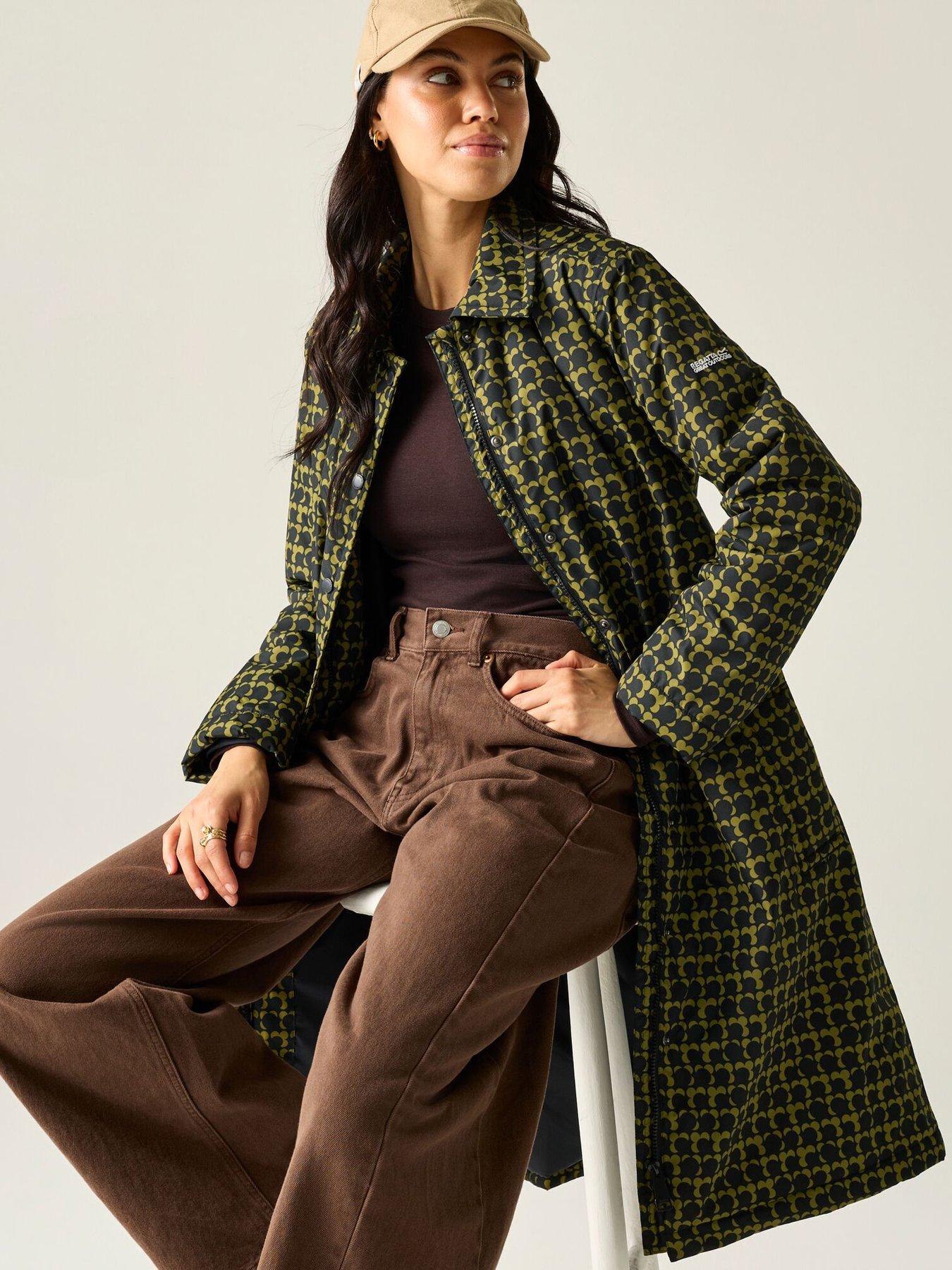 Image 4 of 7 of Regatta Ladies Orla Mac Waterproof Insulated Jacket-ecclipse Black/olive