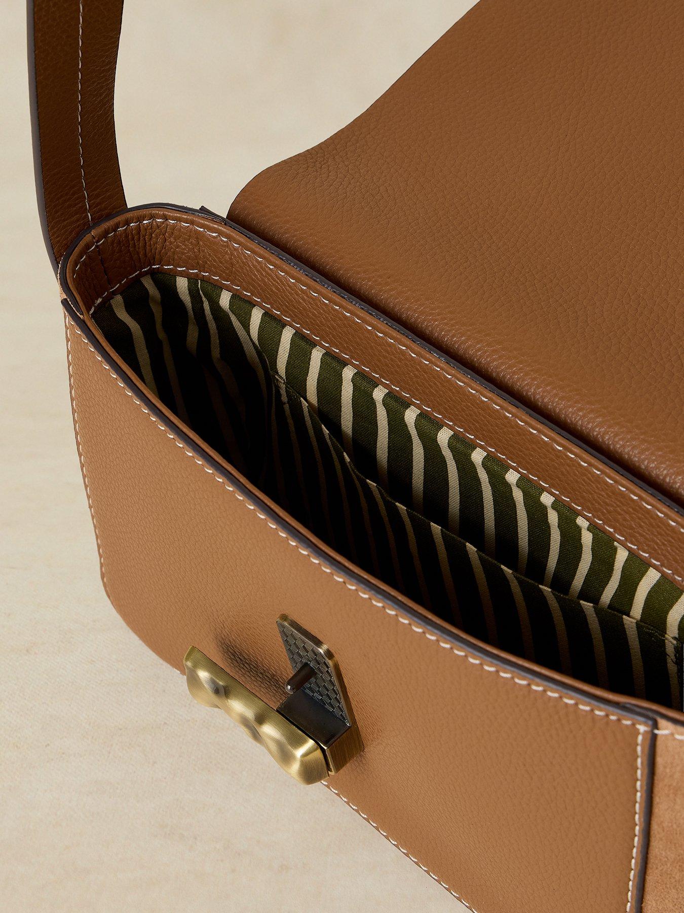 Image 4 of 4 of White Stuff Mini Laila Lock Crossbody Bag - Brown