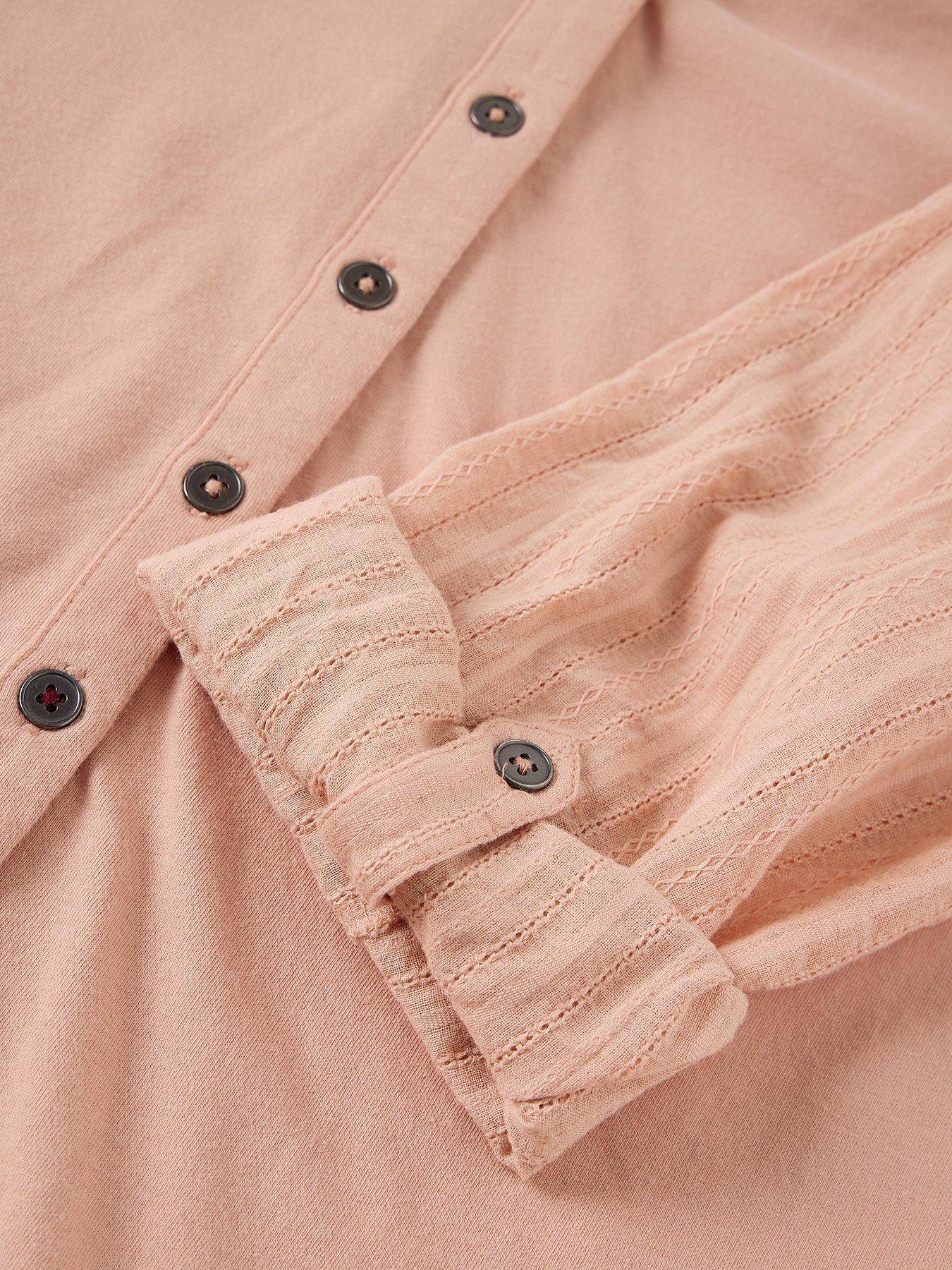 Image 6 of 6 of White Stuff Annie Mix Jersey Shirt - Pink