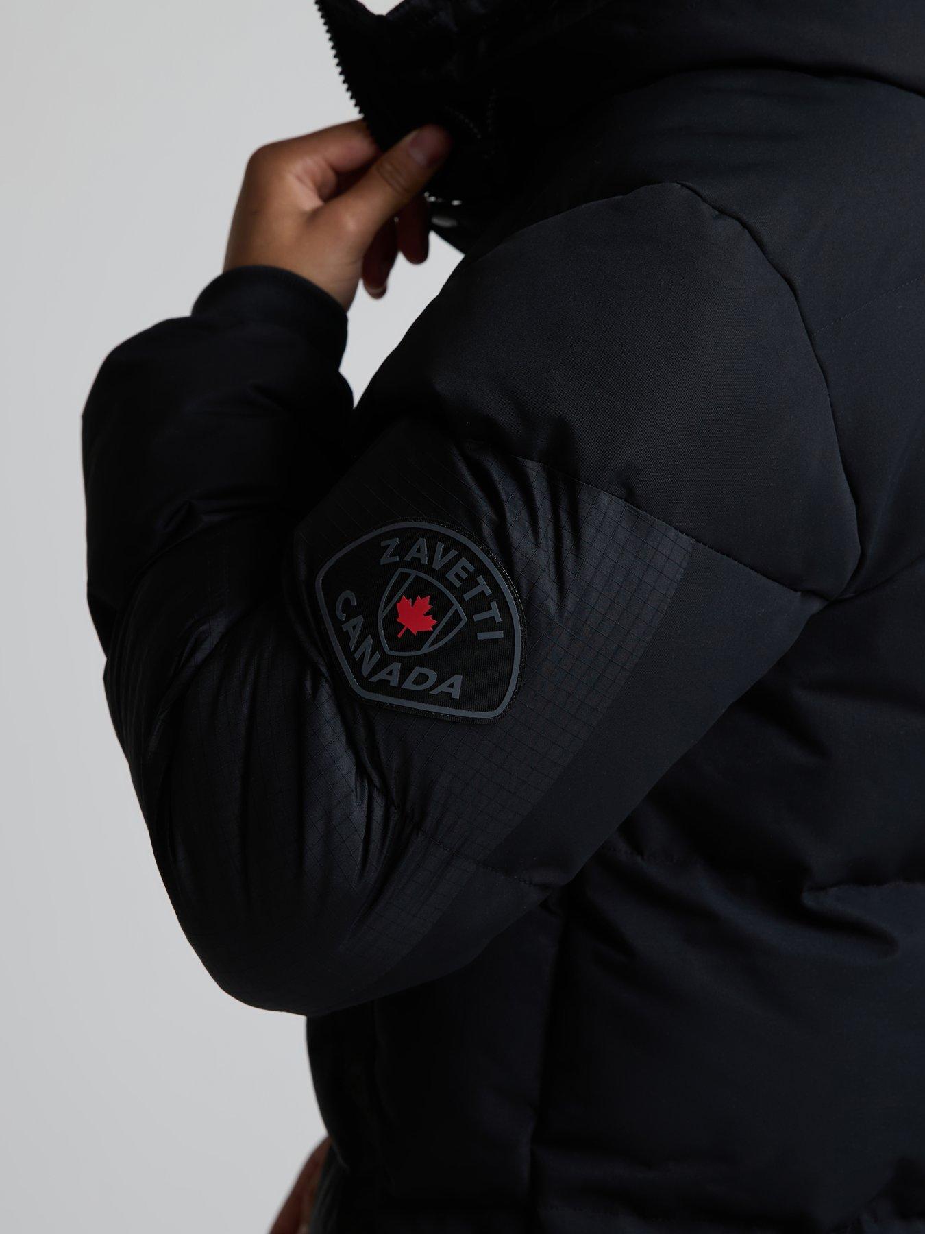 Image 5 of 5 of Zavetti Canada Zavetti Canada Aylmer 2.0 Longline Padded Parka Jacket - Black