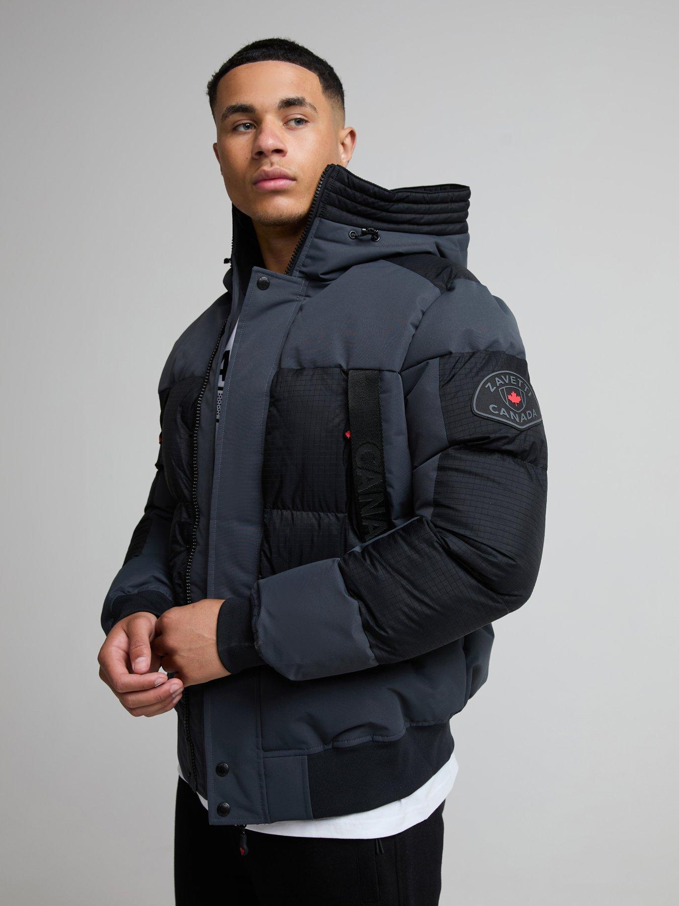Zavetti Canada Aylmer 2.0 Padded Bomber Jacket - Dark Grey