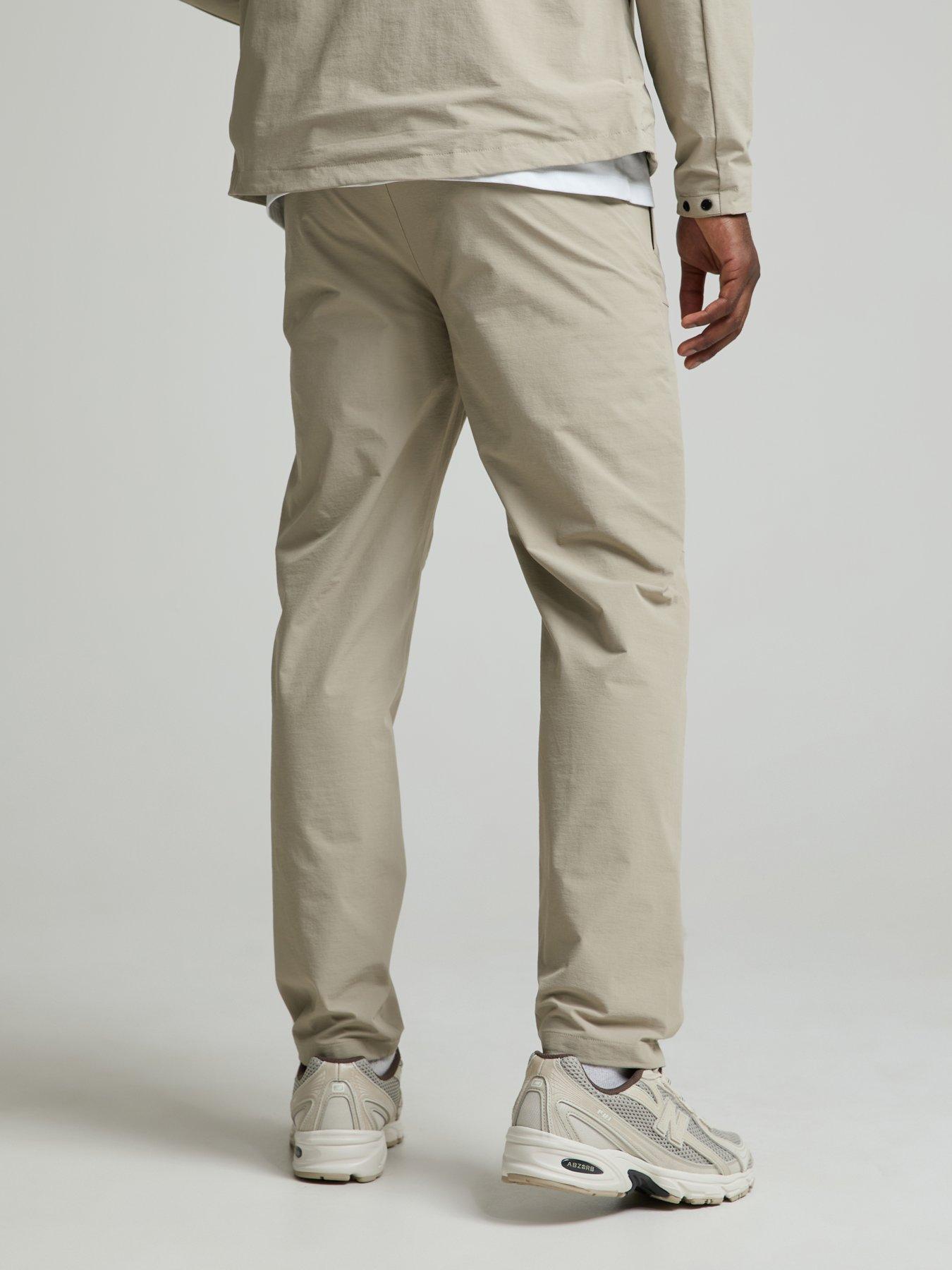 Image 2 of 6 of Alessandro Zavetti Mens Rossano Woven Tapered Cargo Trousers - Beige