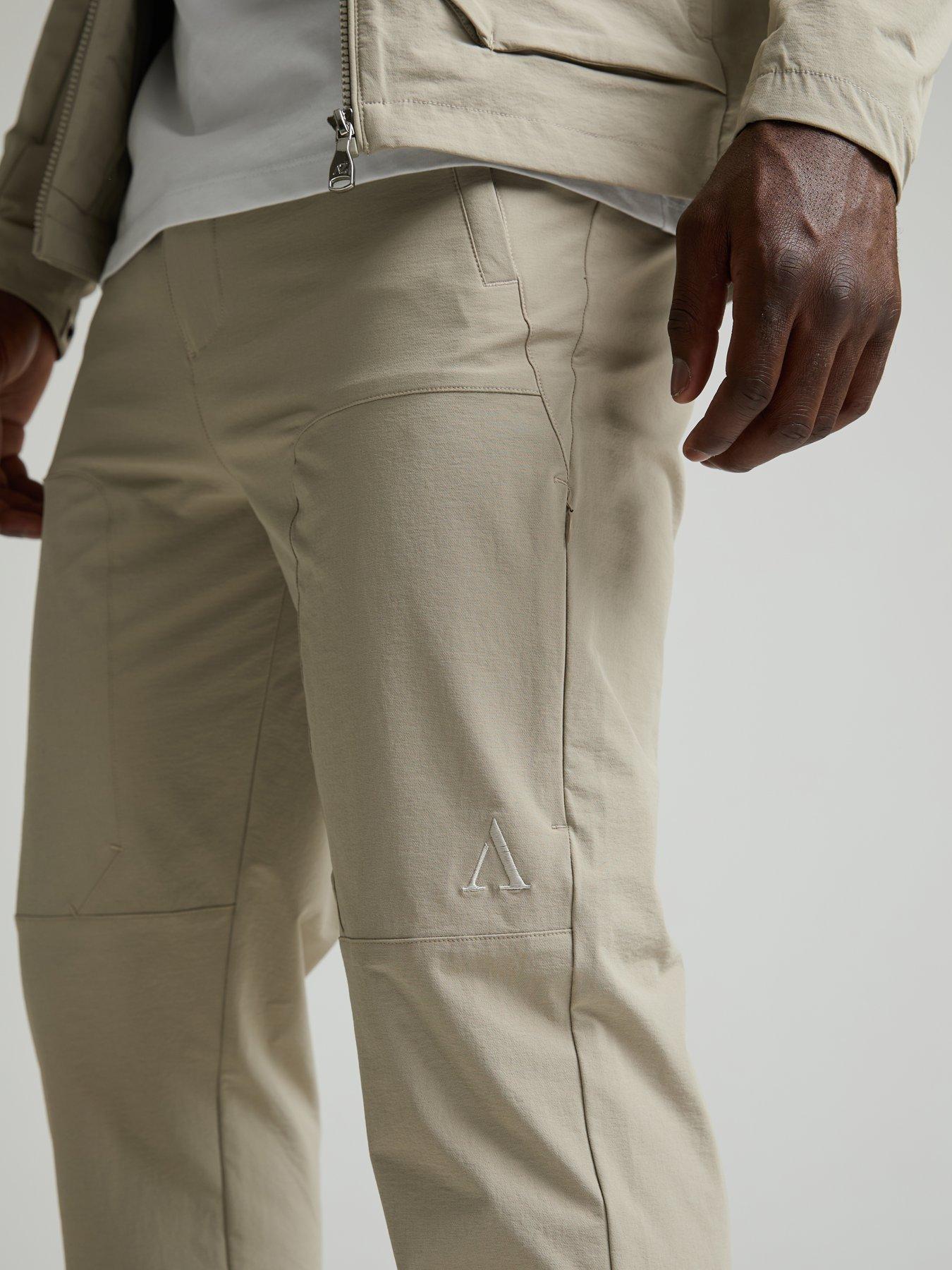 Image 4 of 6 of Alessandro Zavetti Mens Rossano Woven Tapered Cargo Trousers - Beige