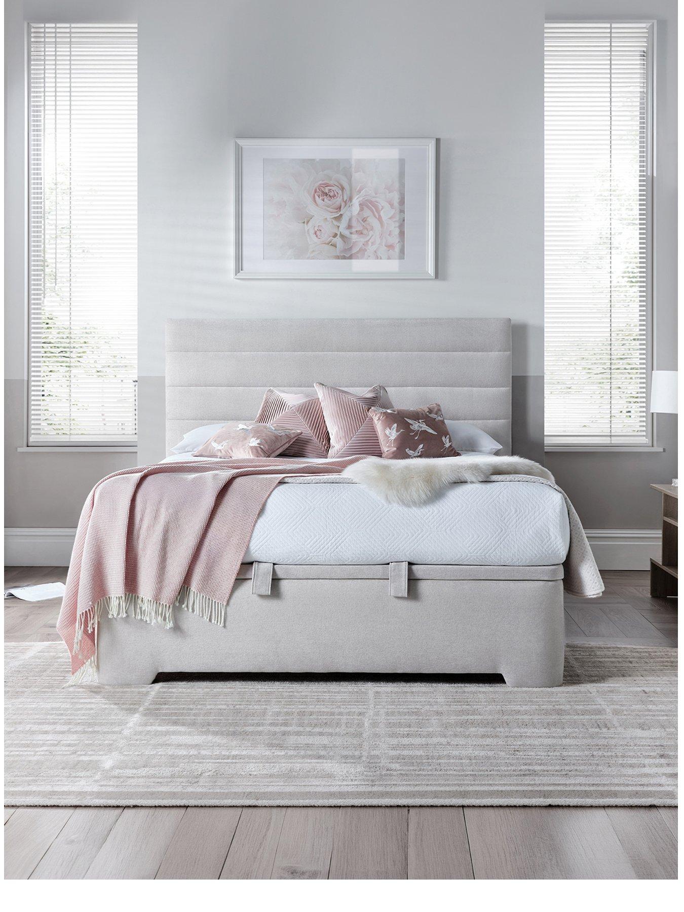 Image 2 of 4 of The Very Collection Sona End Lift Ottoman Storage Bed with Mattress Options (Buy &amp; SAVE!) - Natural