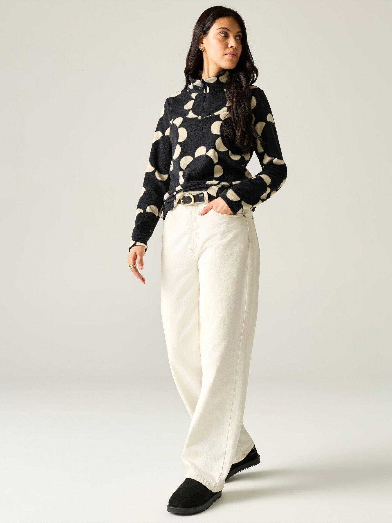 Image 2 of 7 of Regatta Ladies Orla Printed Half Zip Fleece Fleece-daisy Hoop Black