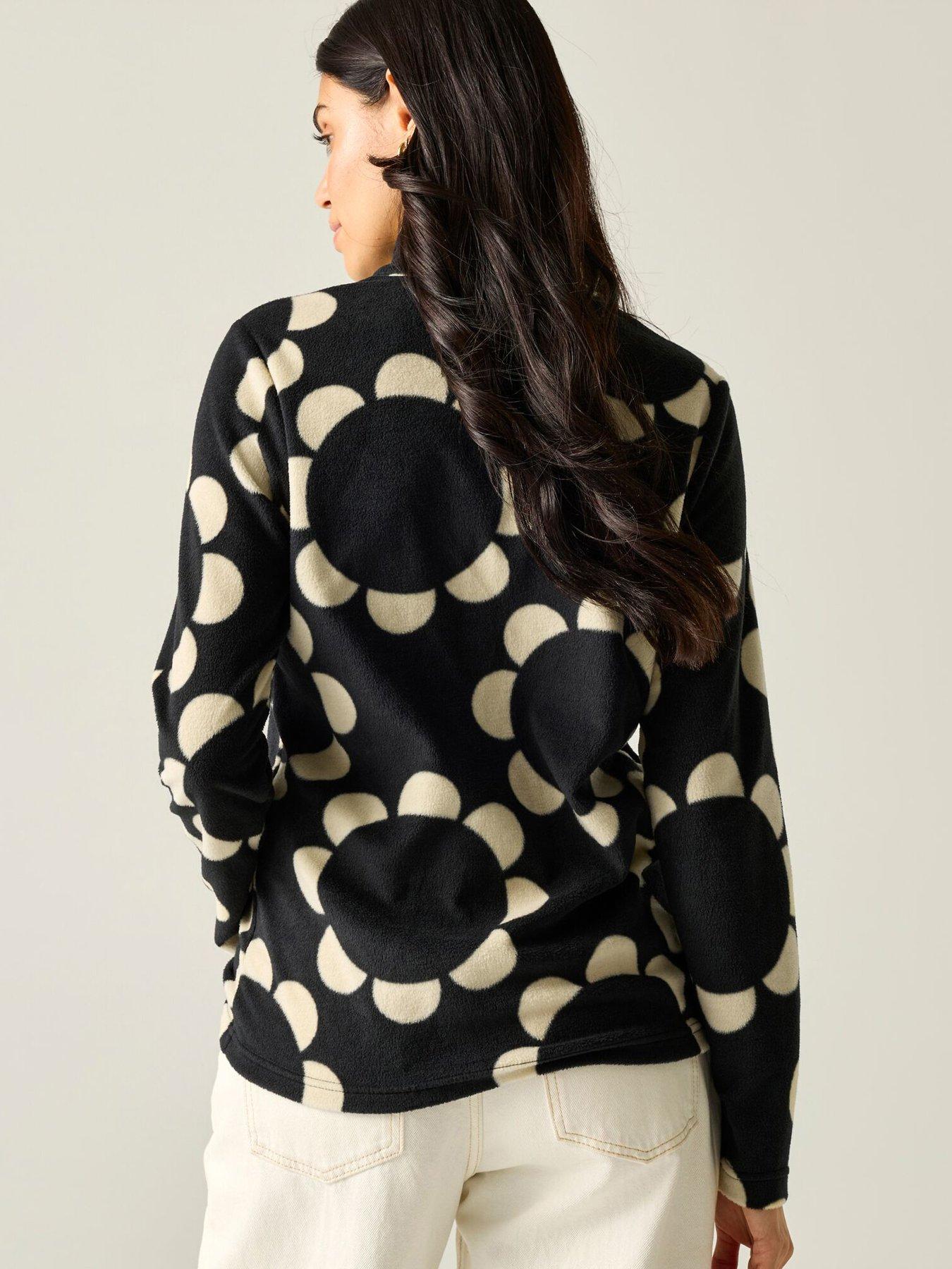 Image 3 of 7 of Regatta Ladies Orla Printed Half Zip Fleece Fleece-daisy Hoop Black
