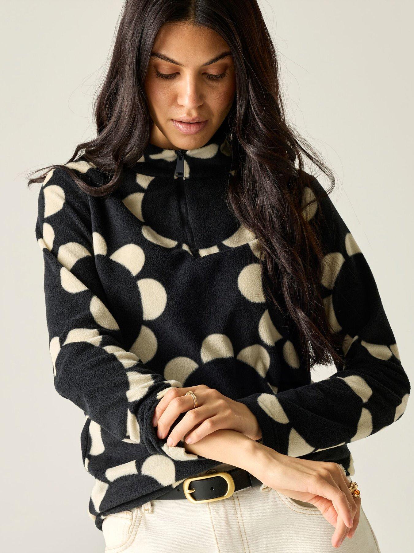 Image 6 of 7 of Regatta Ladies Orla Printed Half Zip Fleece Fleece-daisy Hoop Black