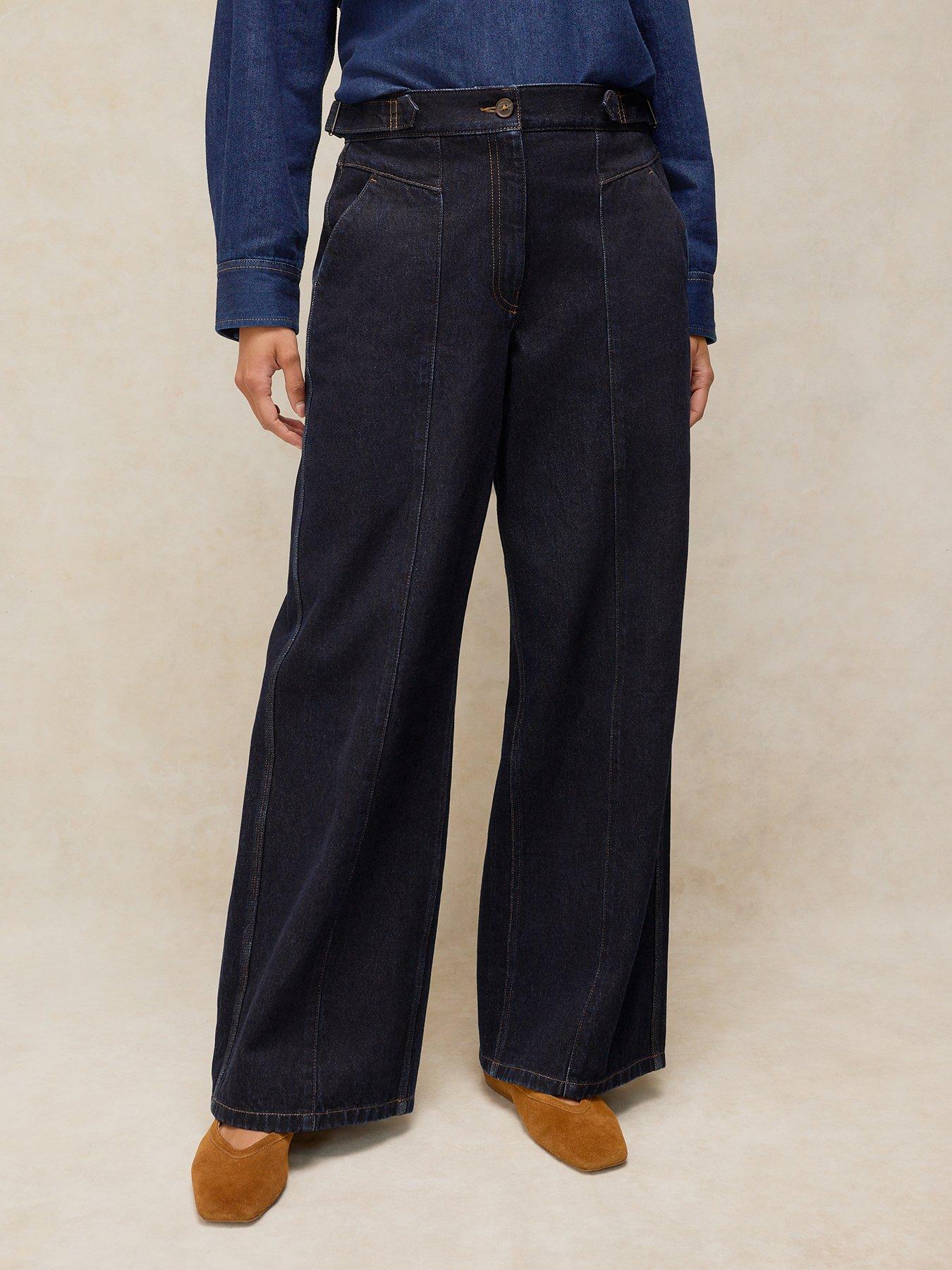 White Stuff Carmella Wide Leg Jeans - Blue