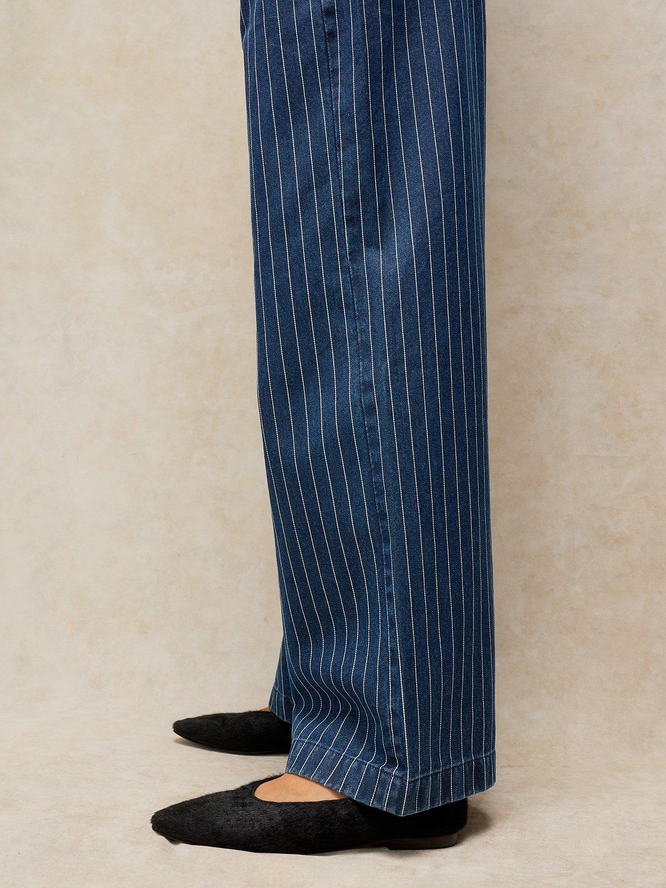 Image 4 of 5 of White Stuff Ayla Stripe Wide Leg Jean