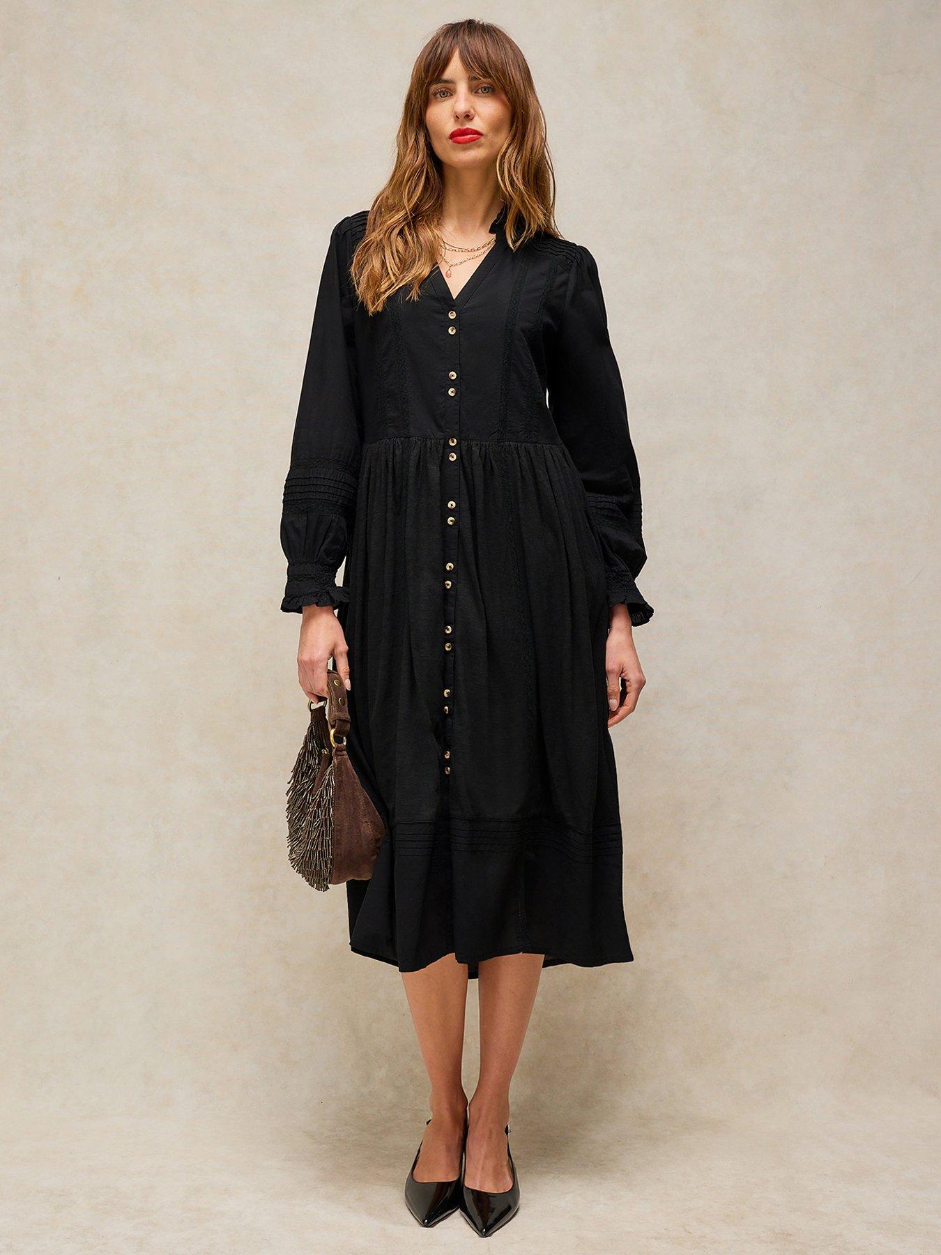 Image 1 of 5 of White Stuff Womens Sole Jersey Dress - Black