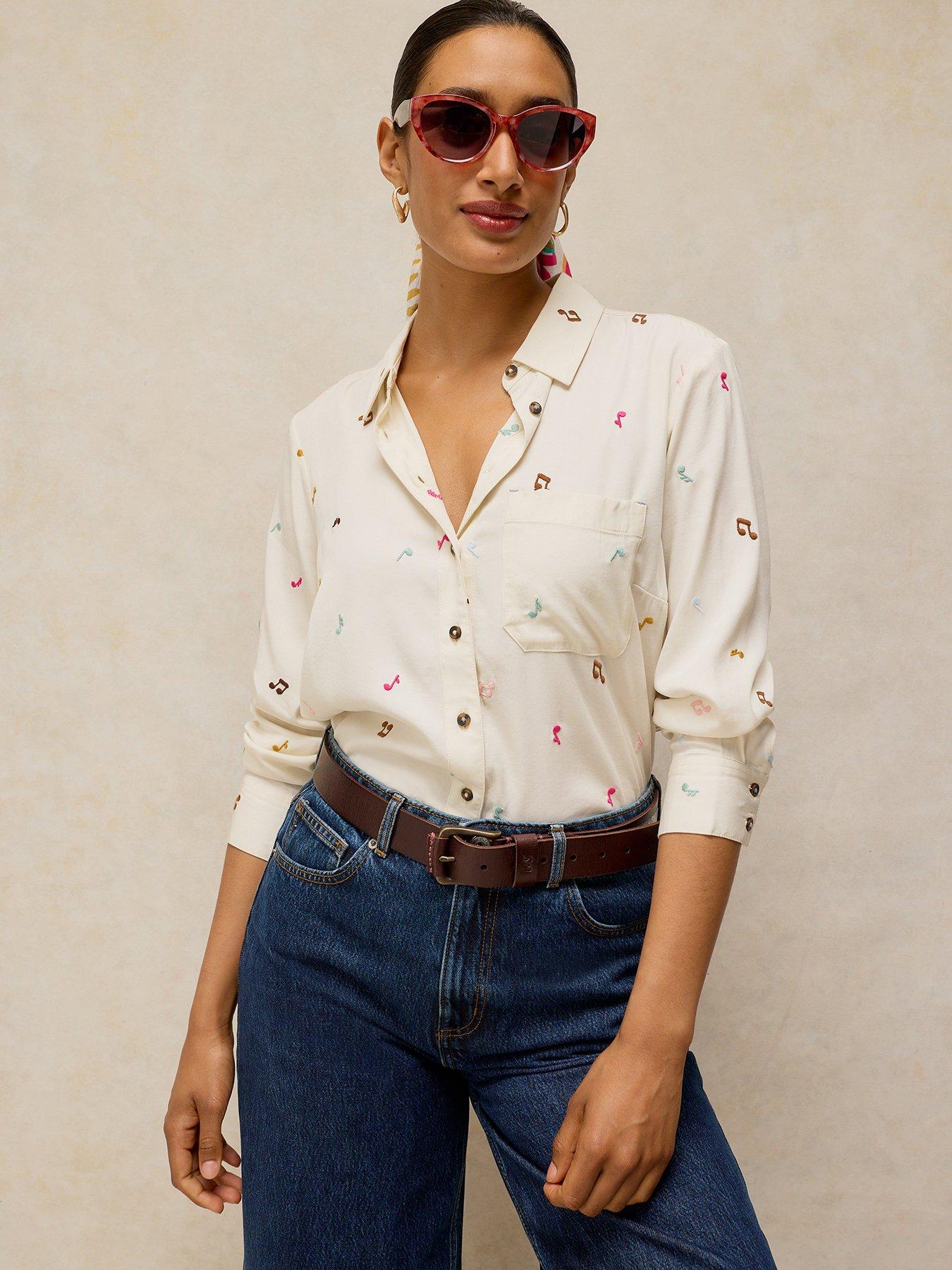 White Stuff Libby Cotton Shirt - Cream