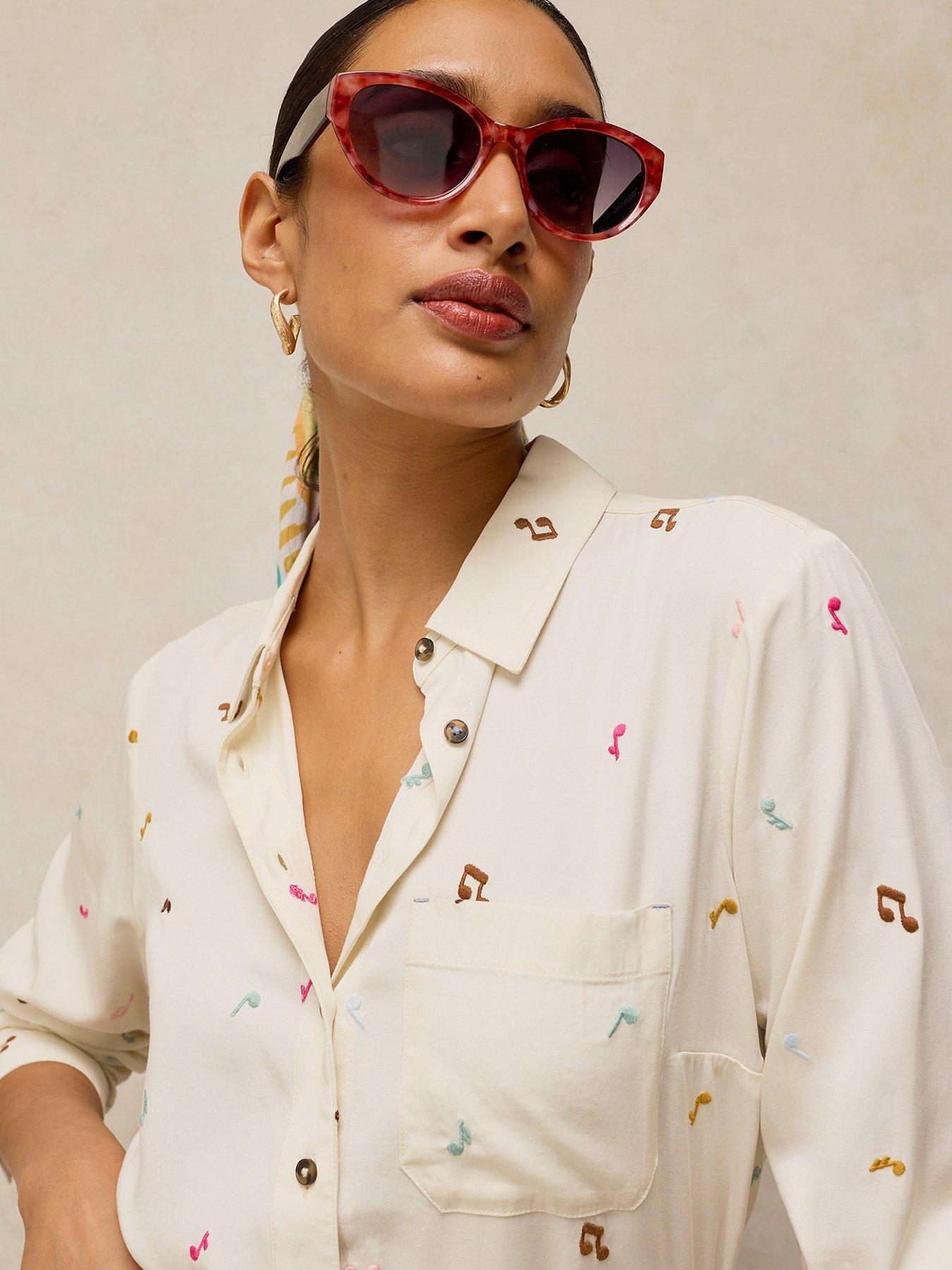 Image 4 of 6 of White Stuff Libby Cotton Shirt - Cream