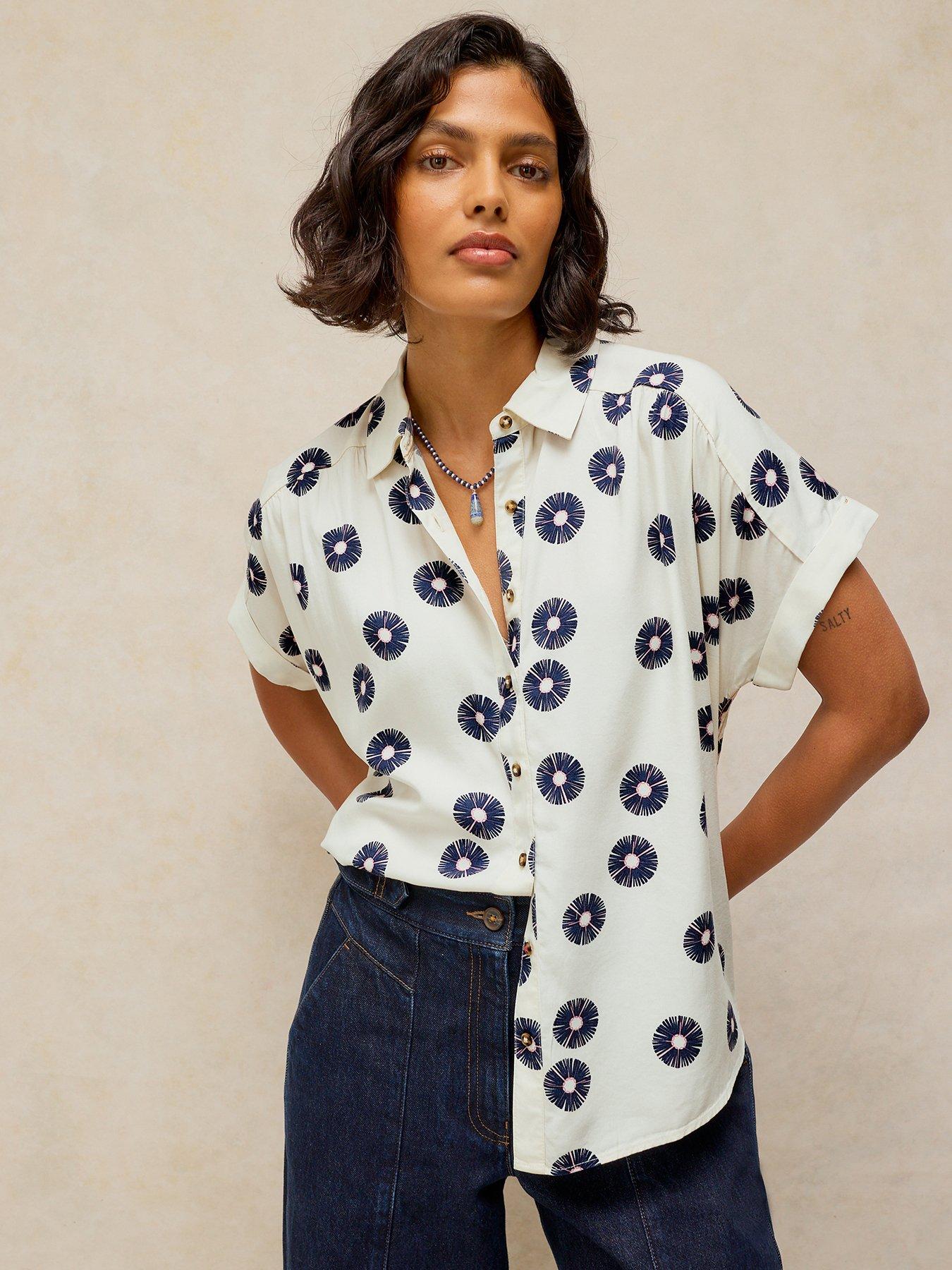 White Stuff Orla Button Through Shirt - Cream