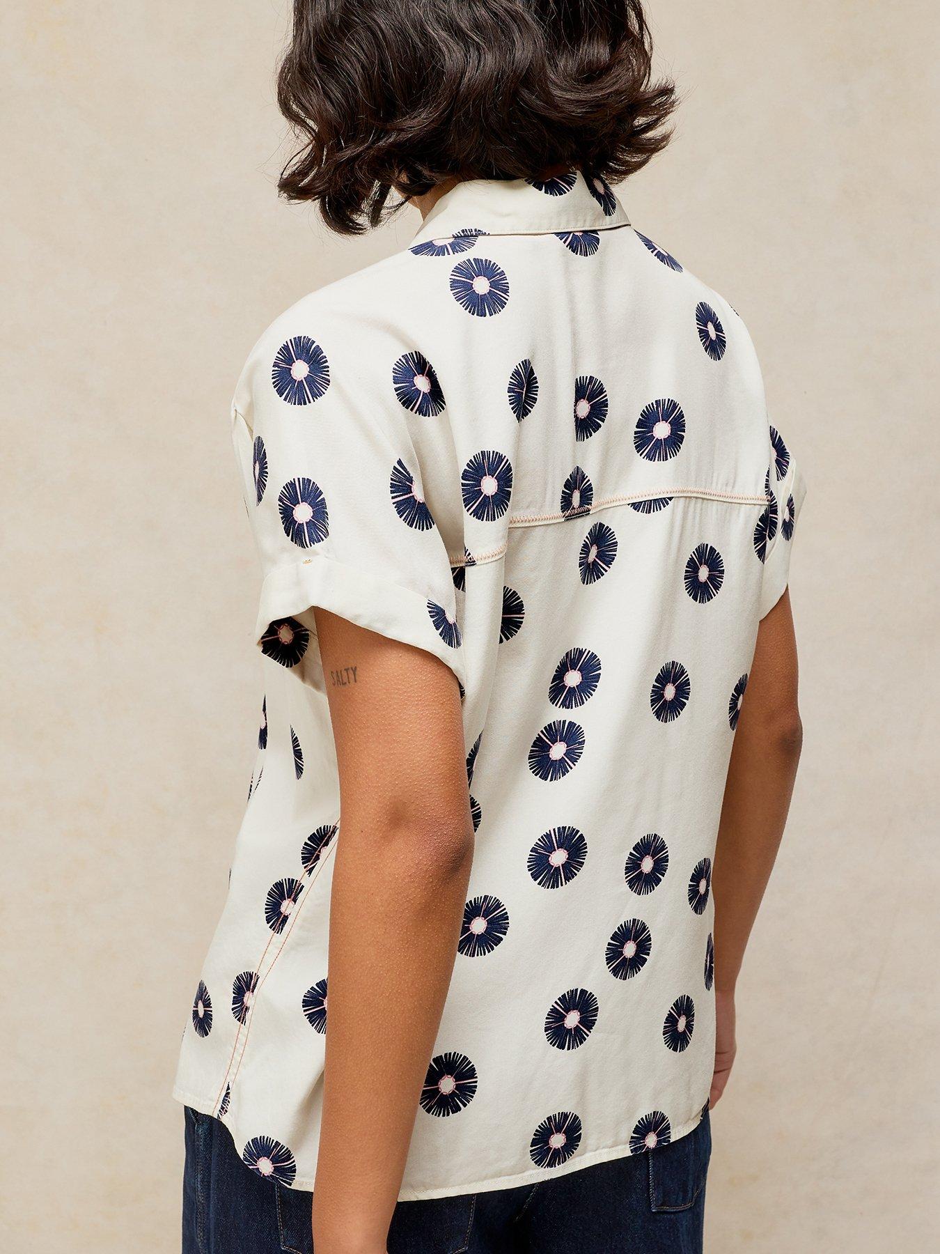 Image 2 of 6 of White Stuff Orla Button Through Shirt - Cream