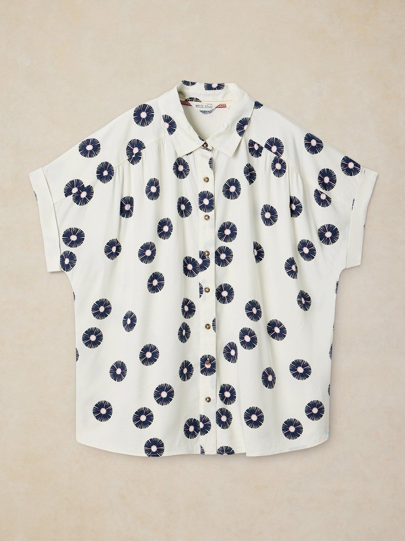 Image 5 of 6 of White Stuff Orla Button Through Shirt - Cream