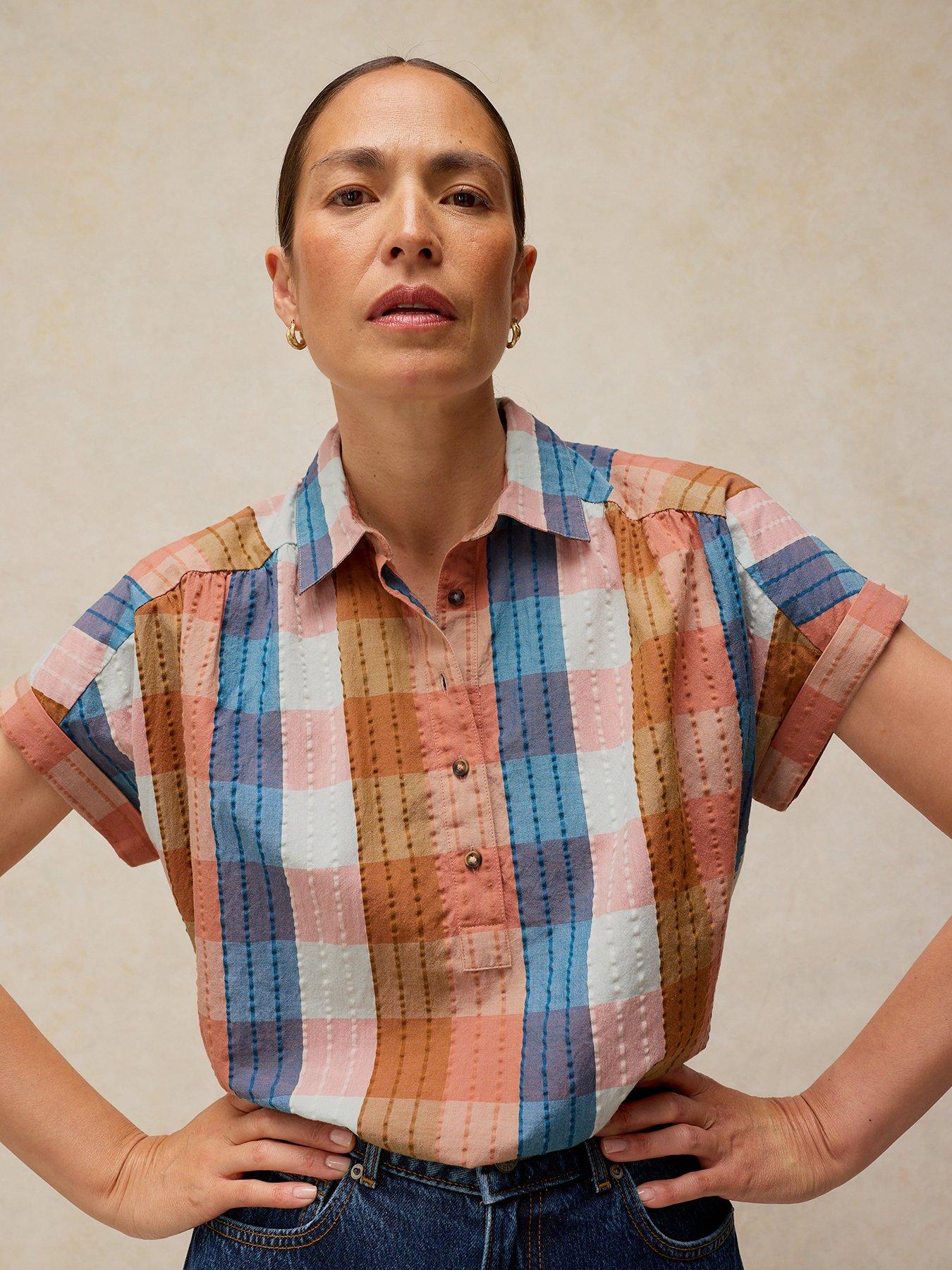 White Stuff Orla Pop Over Shirt - Pink