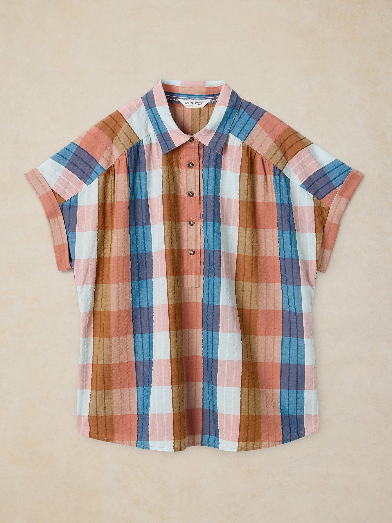 Image 5 of 6 of White Stuff Orla Pop Over Shirt - Pink