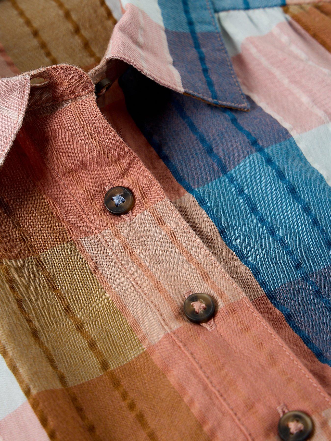 Image 6 of 6 of White Stuff Orla Pop Over Shirt - Pink