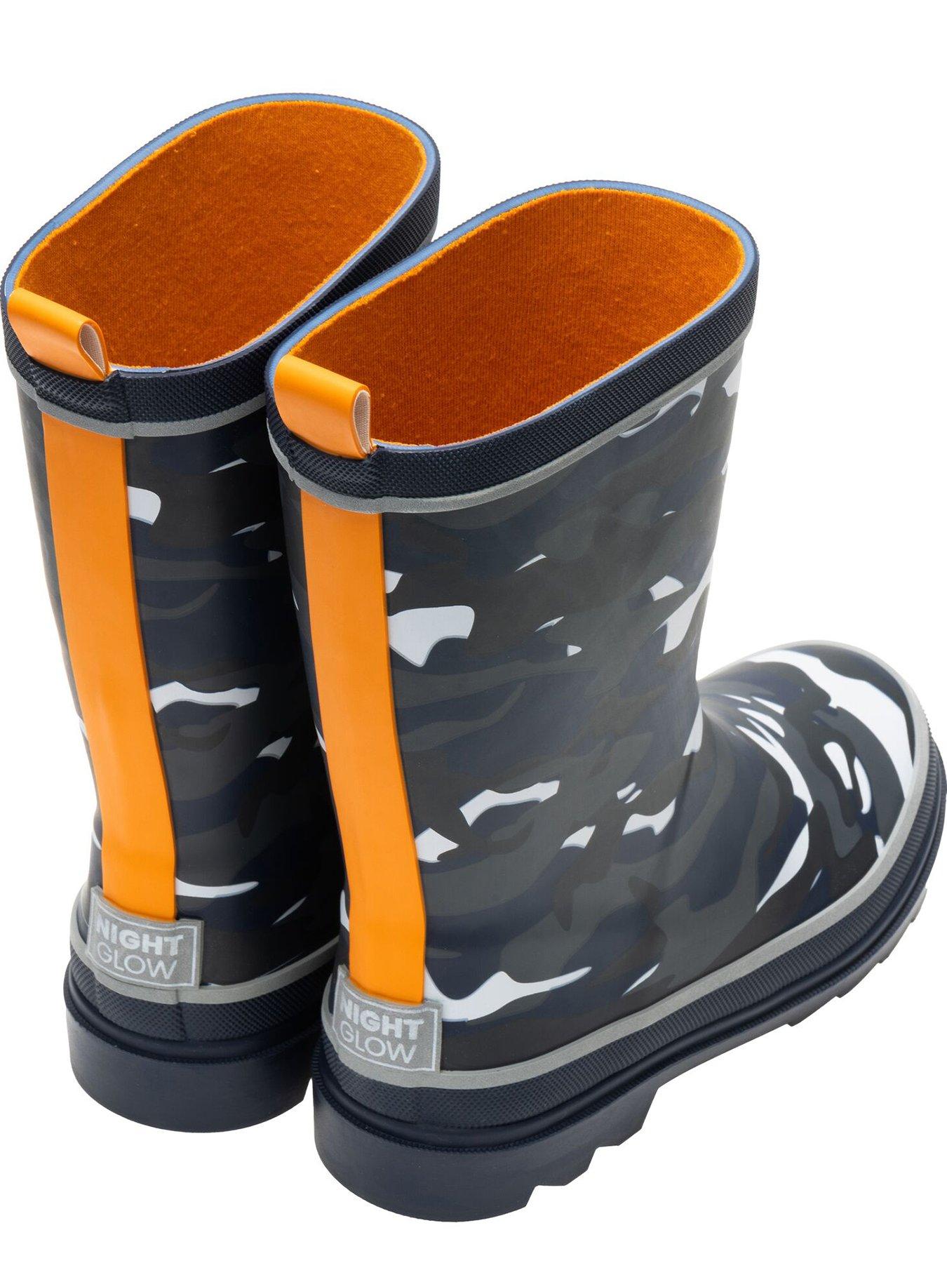 Image 4 of 7 of Regatta Kids Foxfire Jnr Wellies -black Camo / Persimmon
