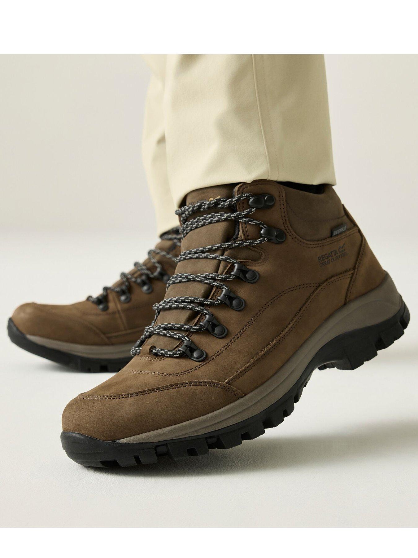 Regatta Mens Bayton Waterproof Leather Midi Walking Boots - Brown ...