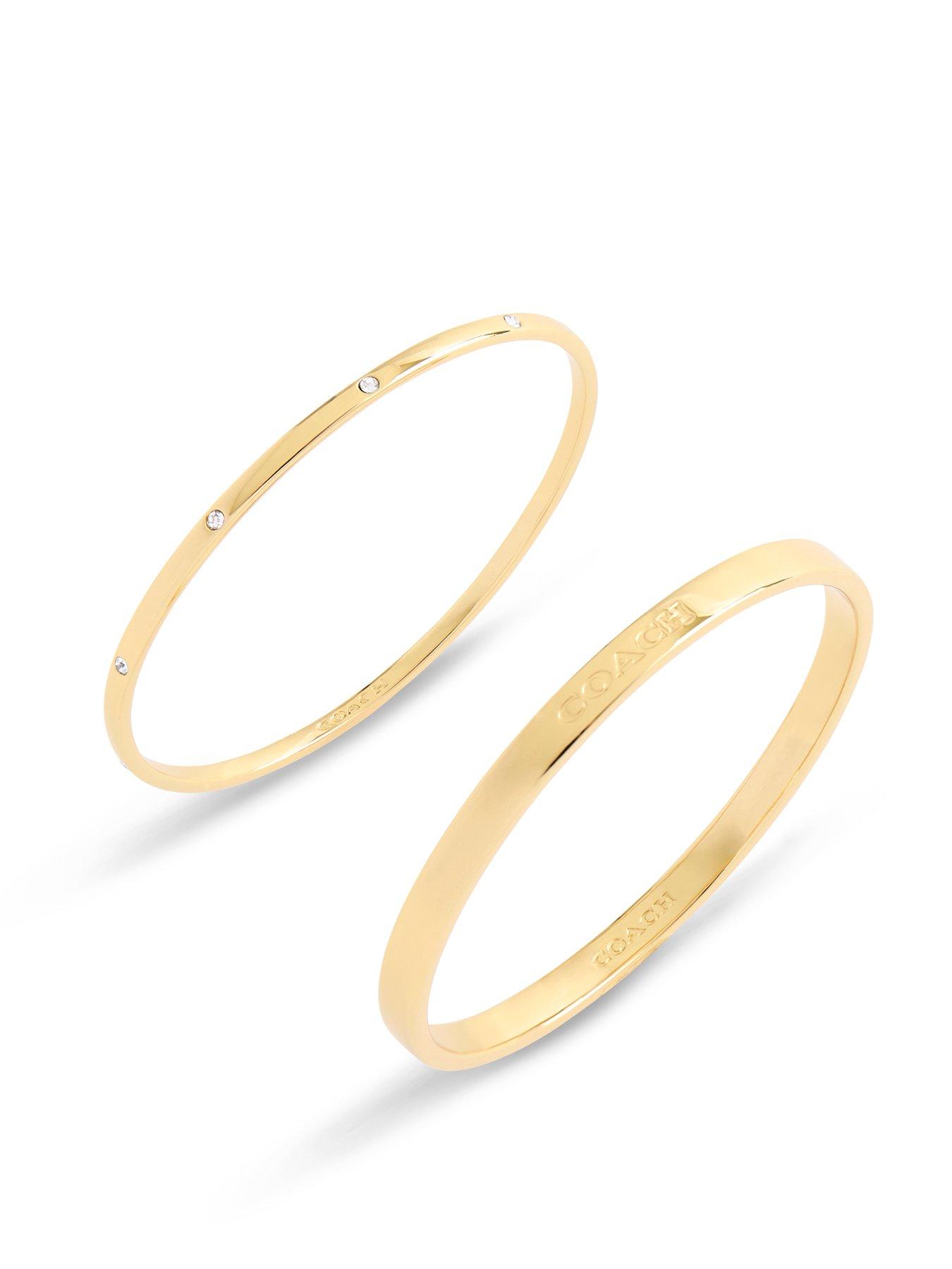 Image 2 of 4 of COACH Gold Boxed Bangles Set of Two - Gold Tone
