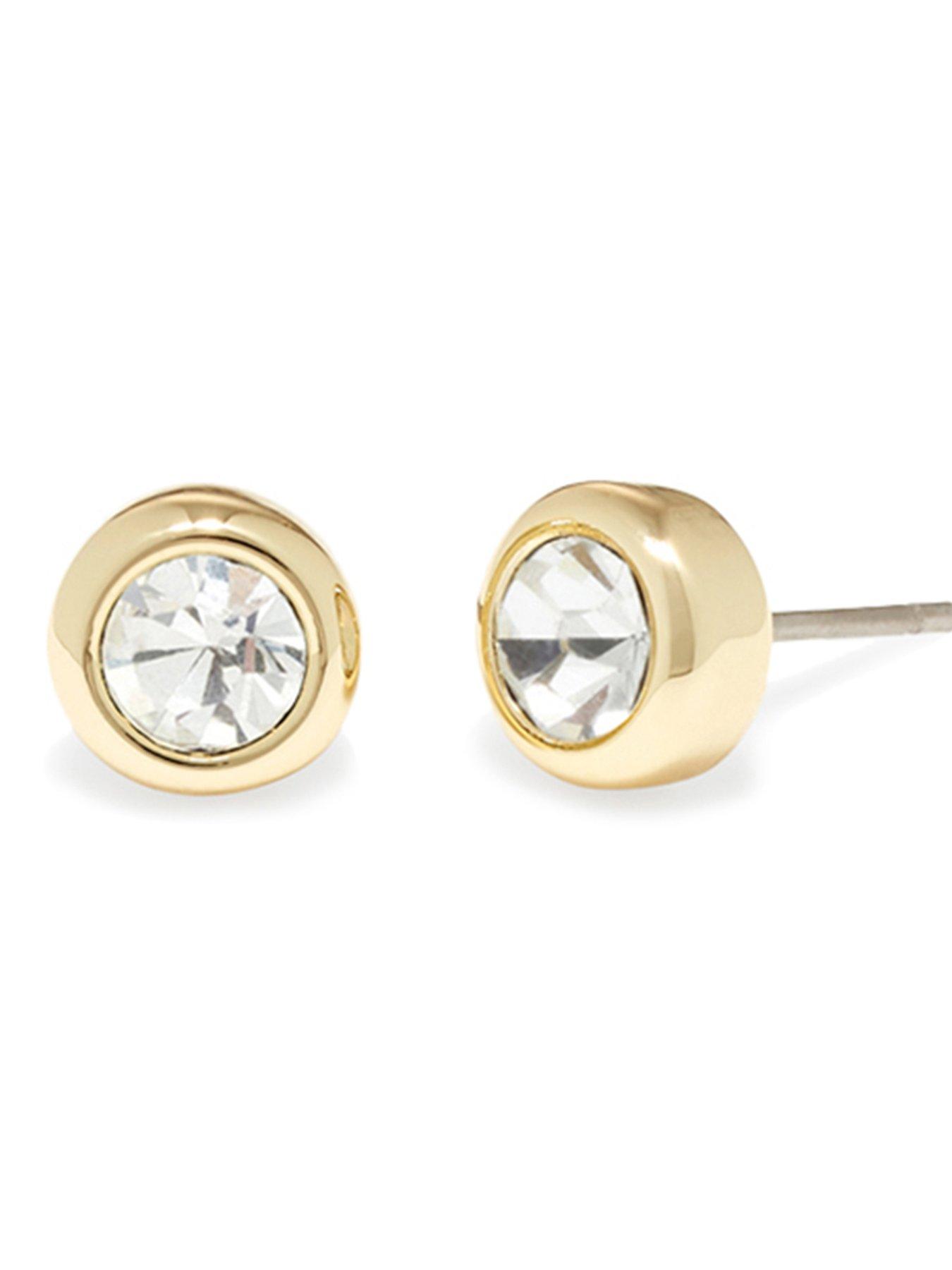 Image 4 of 4 of COACH C Stone Earrings and Necklace Set - Crystal Gold