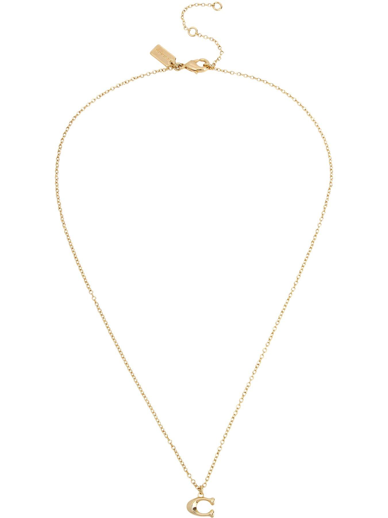 COACH Starter Charm Necklace - Gold