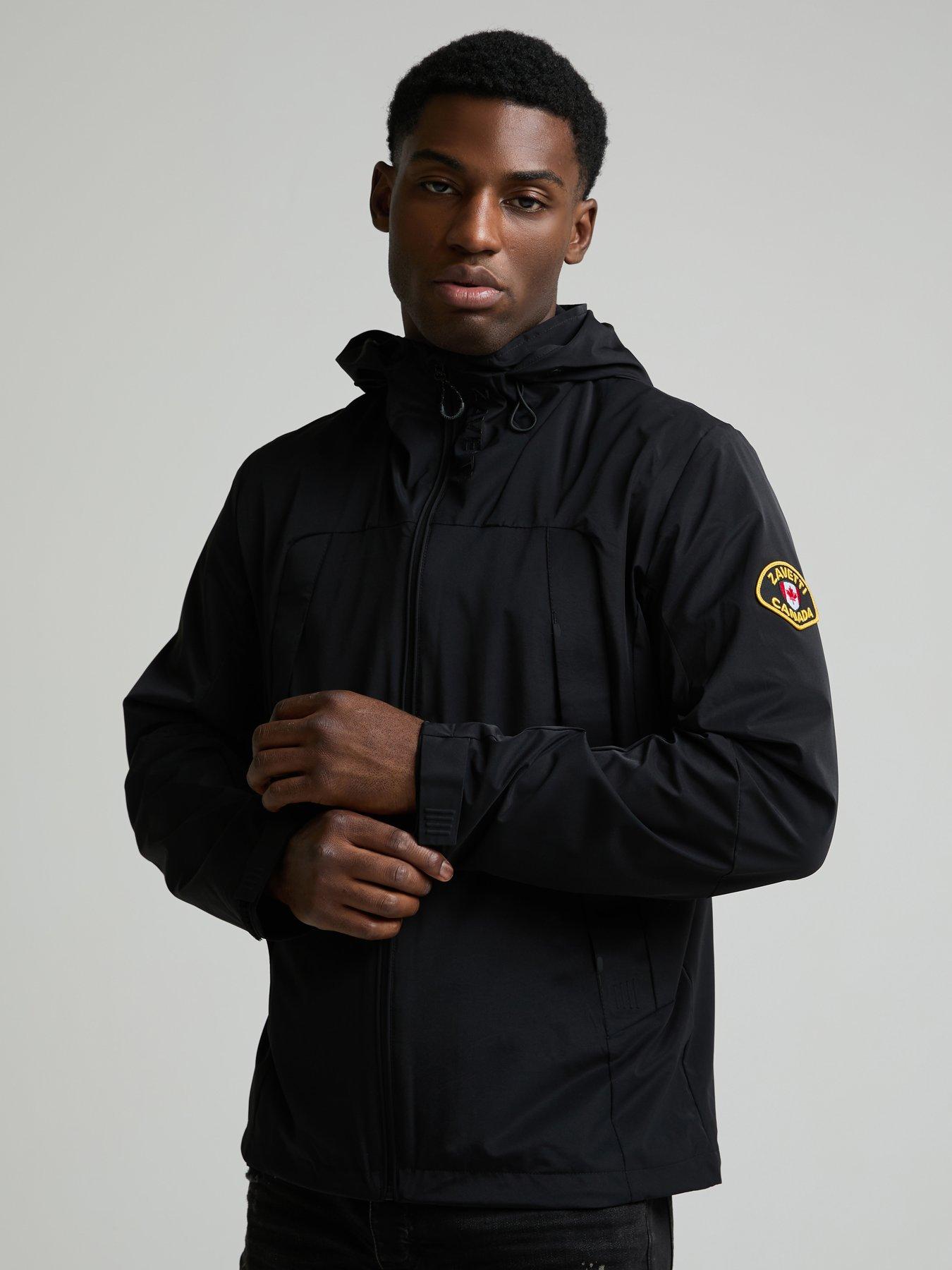 Image 1 of 6 of Zavetti Canada Zavetti Canada Telviccio Windbreaker Lightweight Jacket - Black