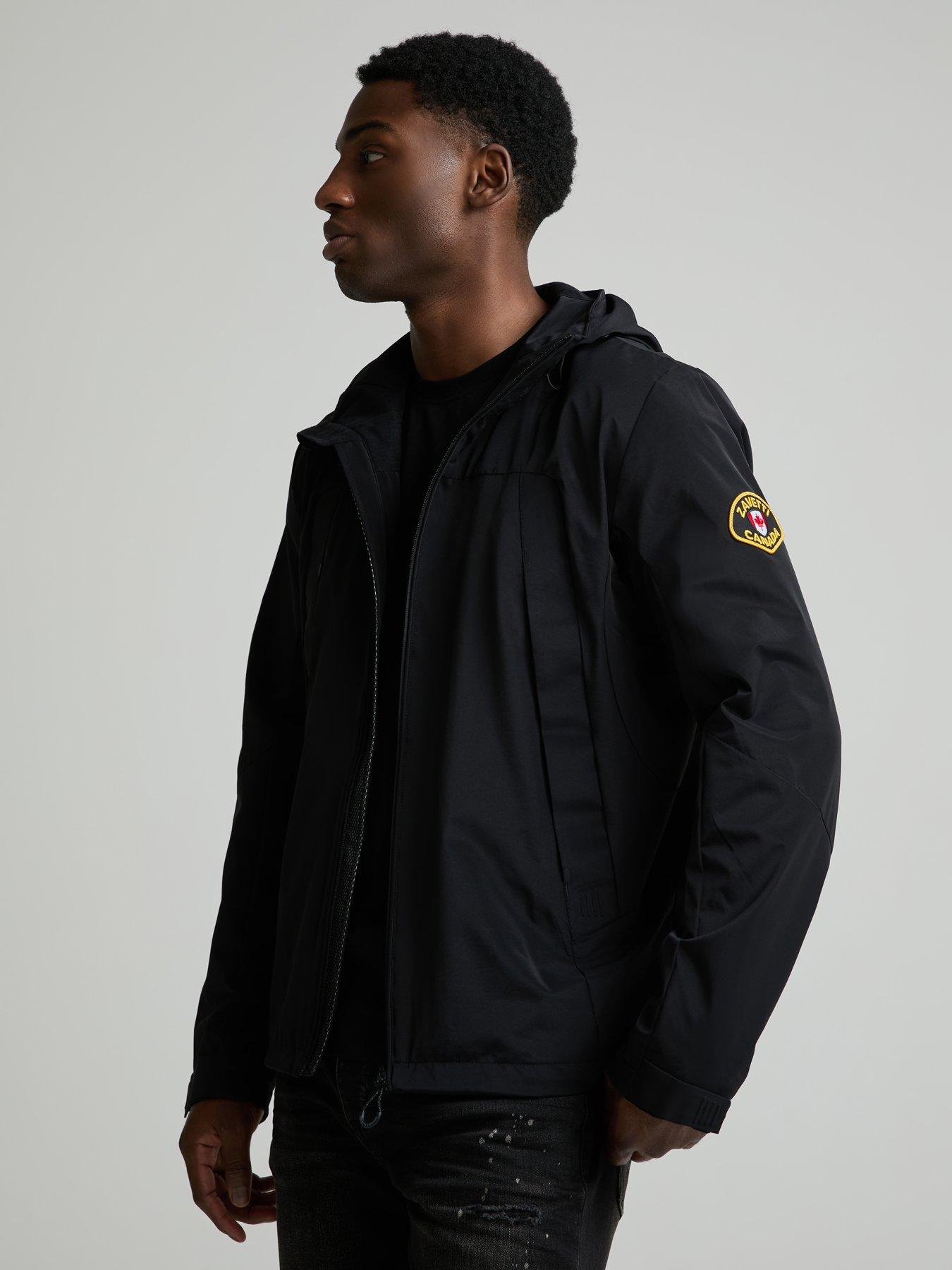 Image 4 of 6 of Zavetti Canada Zavetti Canada Telviccio Windbreaker Lightweight Jacket - Black