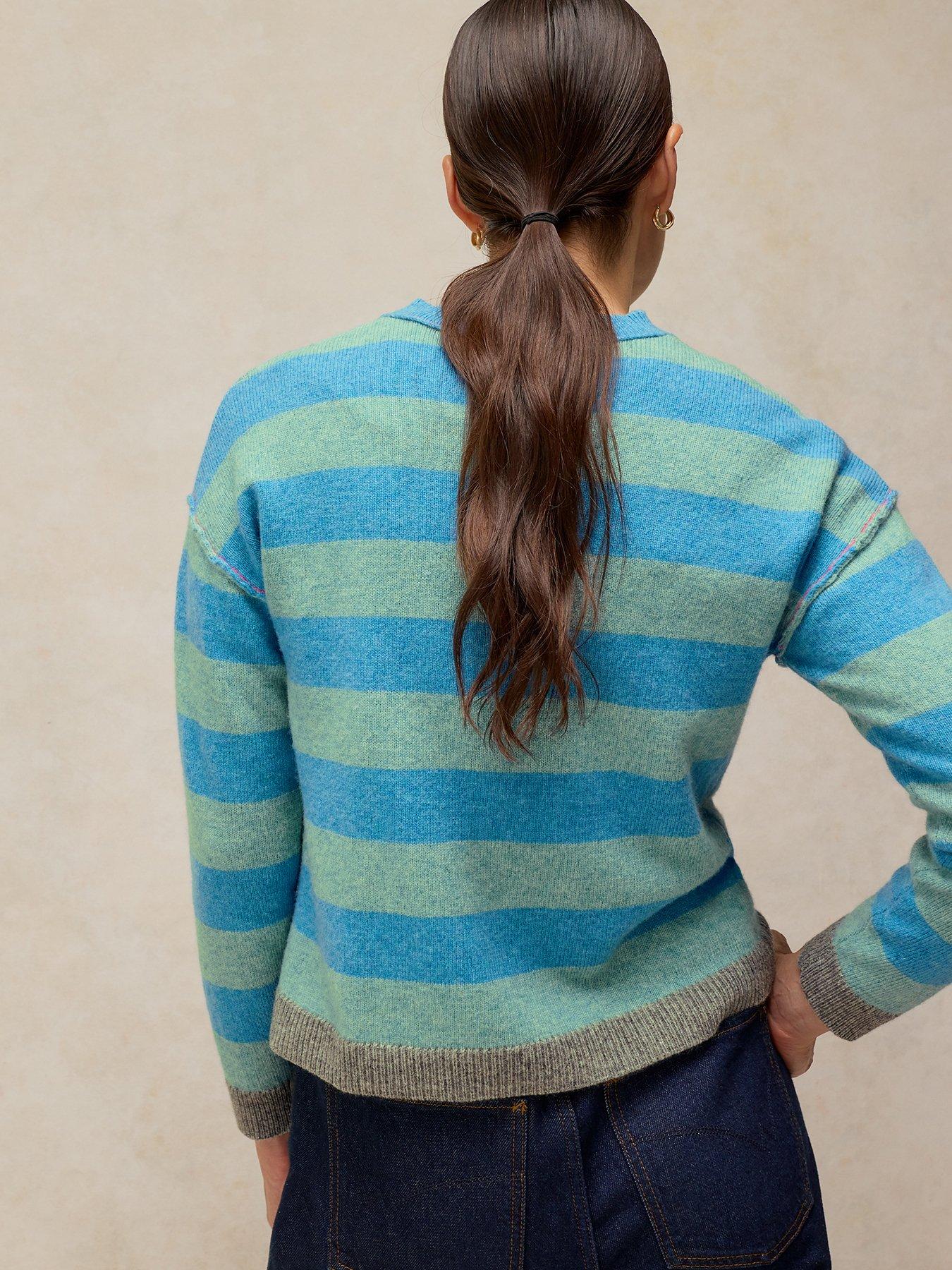 Image 2 of 6 of White Stuff Sansa Stripe Cardigan - Blue