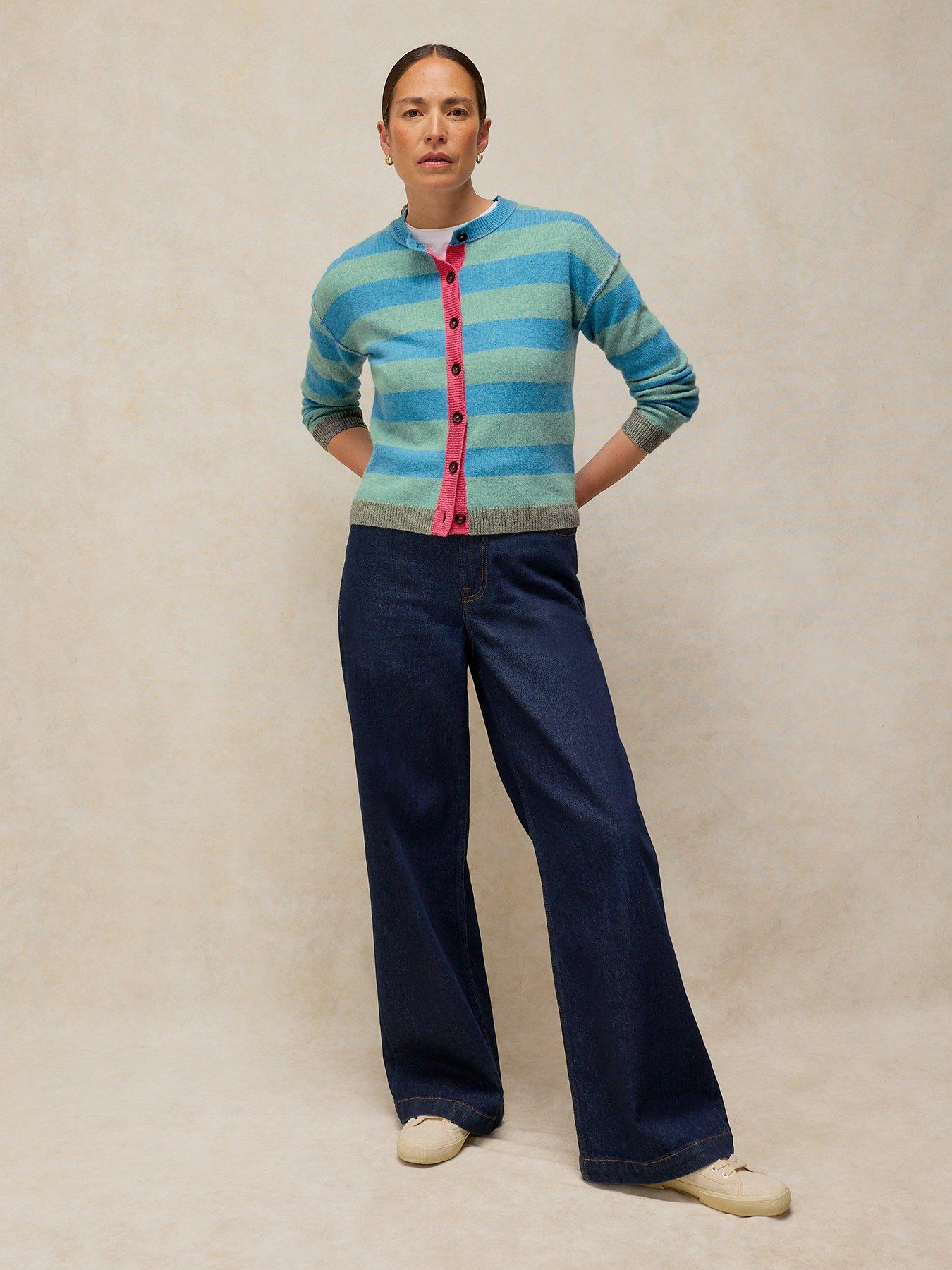 Image 3 of 6 of White Stuff Sansa Stripe Cardigan - Blue