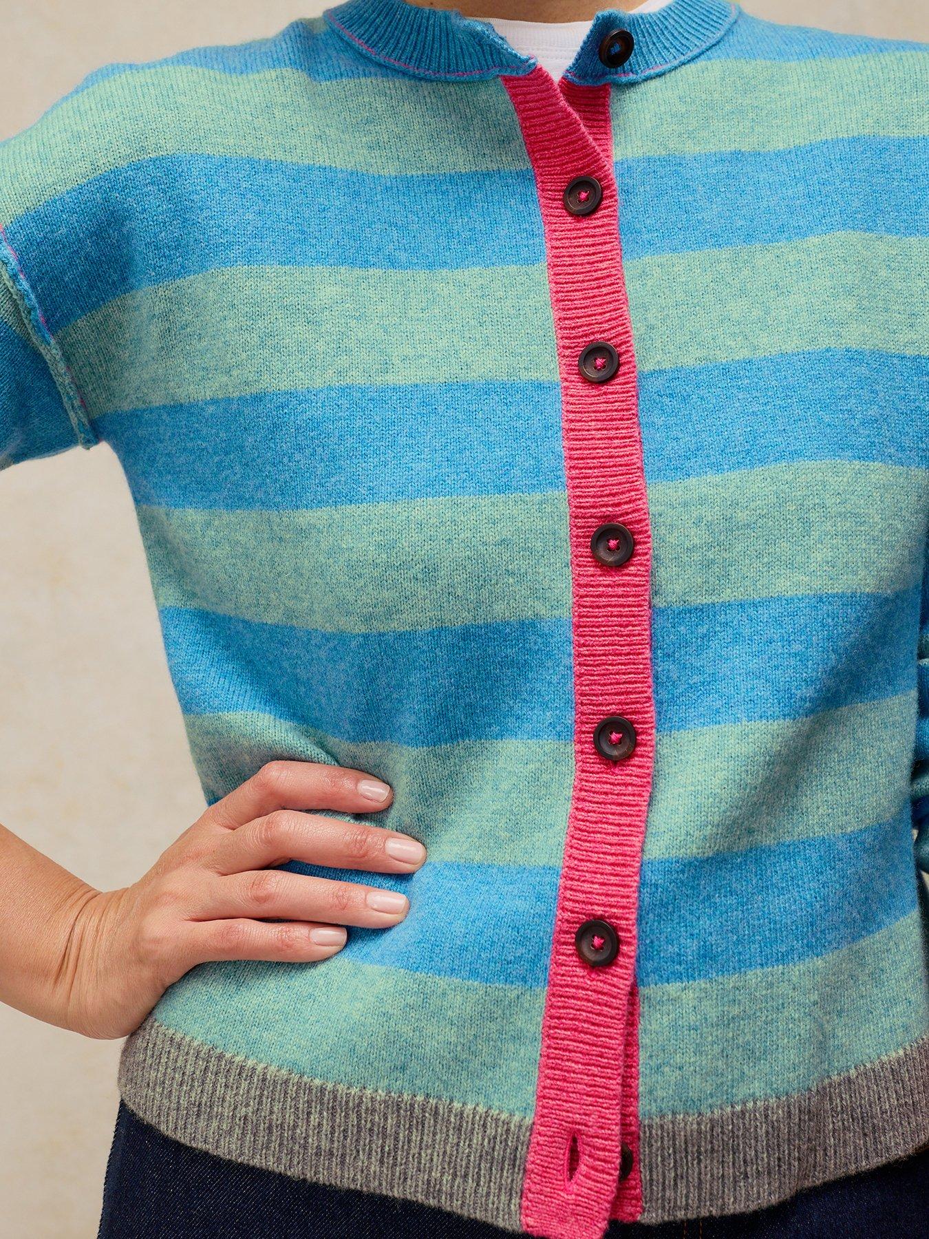 Image 4 of 6 of White Stuff Sansa Stripe Cardigan - Blue