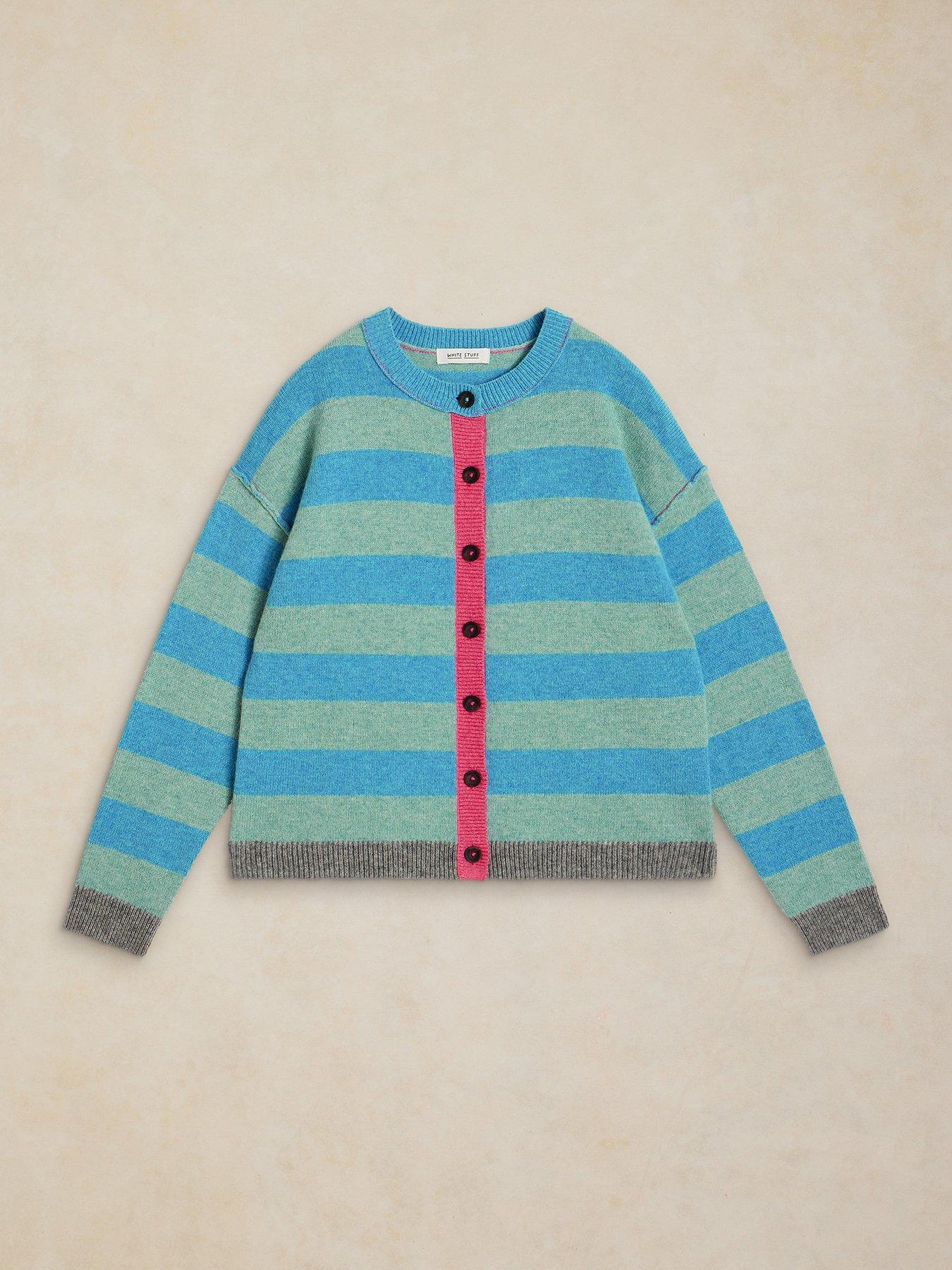Image 5 of 6 of White Stuff Sansa Stripe Cardigan - Blue