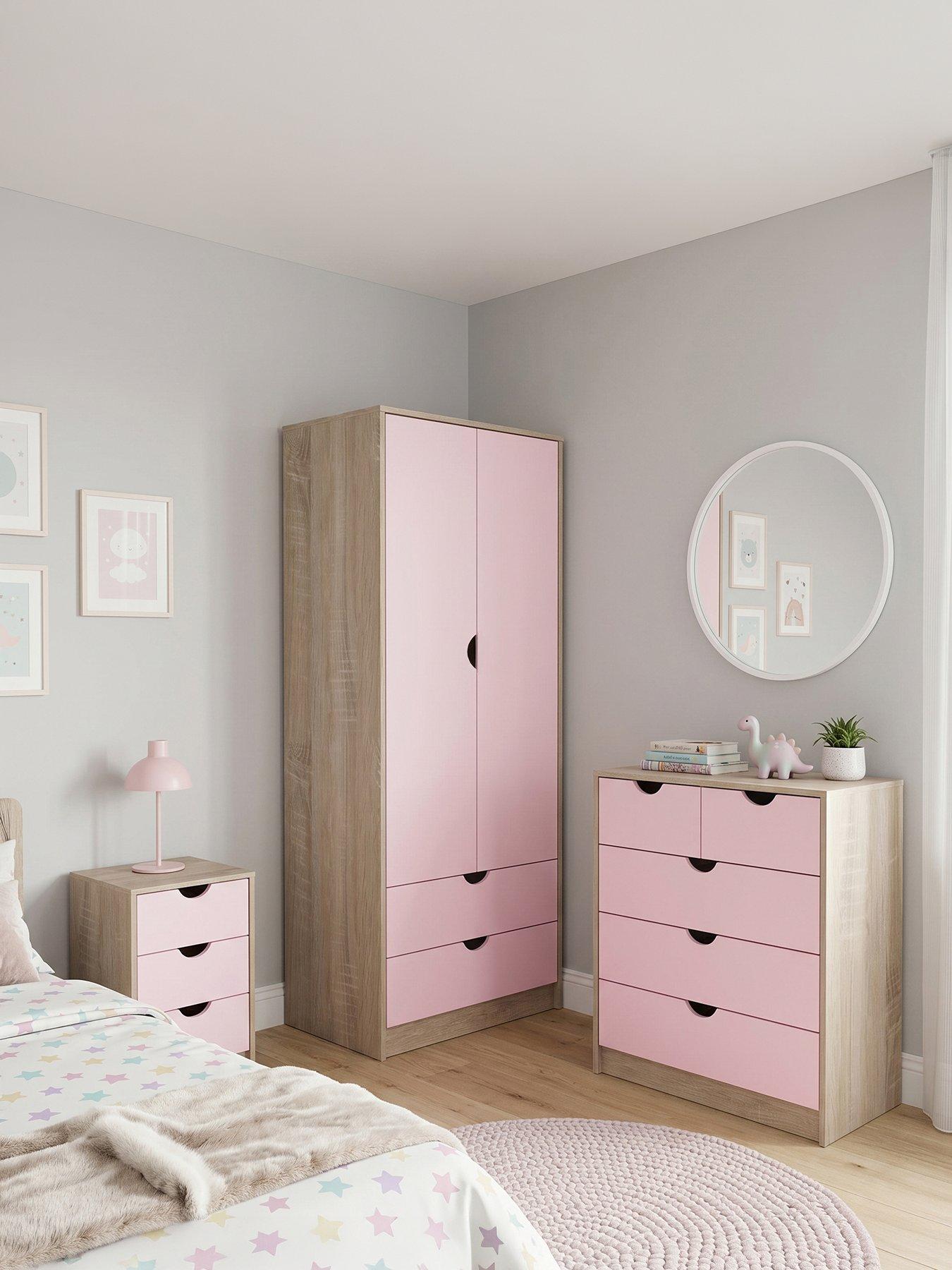 The Very Collection Mico Package - Bedside, 3 Drawer Chest And 2 Door Wardrobe - FSC® Certified