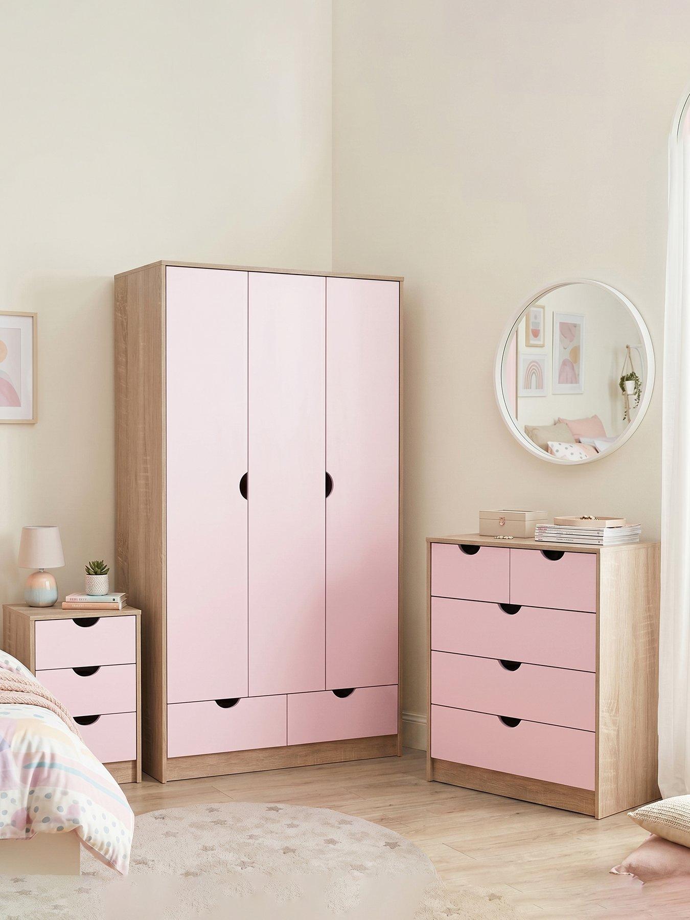 The Very Collection Mico Package - Bedside, 3 Drawer Chest And 3 Door Wardrobe - FSC® Certified