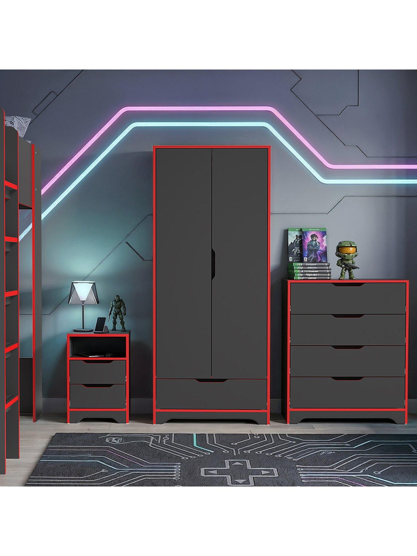 The Very Collection Vortex Bedroom Package - Bedside, Chest, Wardrobe - FSC® Certified