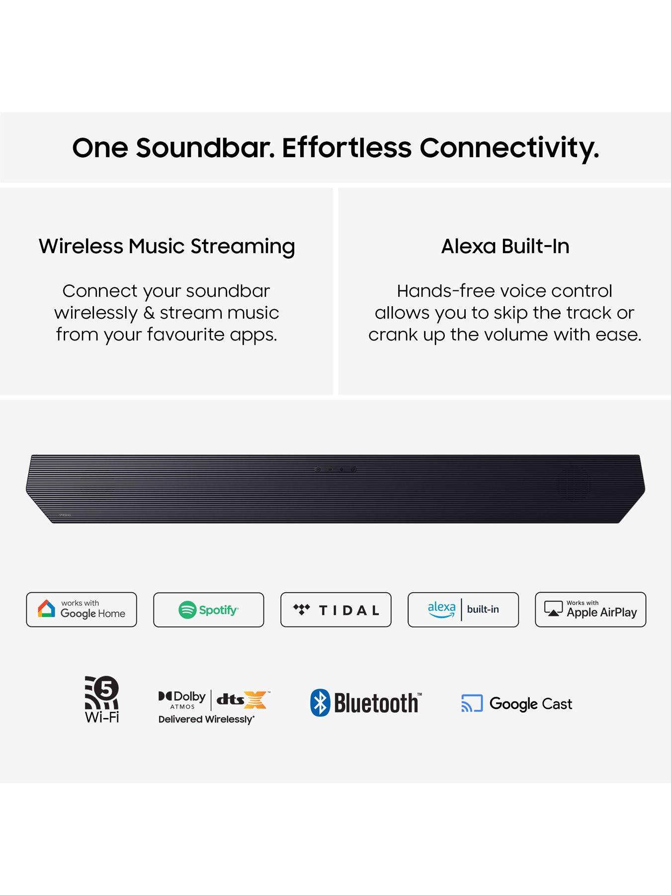 Image 5 of 7 of Samsung Q990H 11.1.4ch Q-Series Soundbar with Subwoofer &amp; Rear Speaker Dolby Atmos, Amazon Alexa, Apple AirPlay (2026) - HW-Q990H/XU