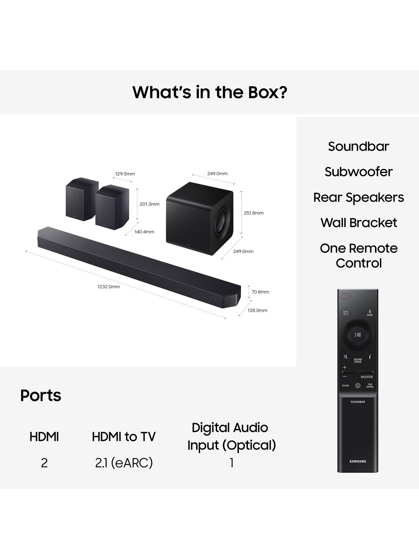 Image 7 of 7 of Samsung Q990H 11.1.4ch Q-Series Soundbar with Subwoofer &amp; Rear Speaker Dolby Atmos, Amazon Alexa, Apple AirPlay (2026) - HW-Q990H/XU