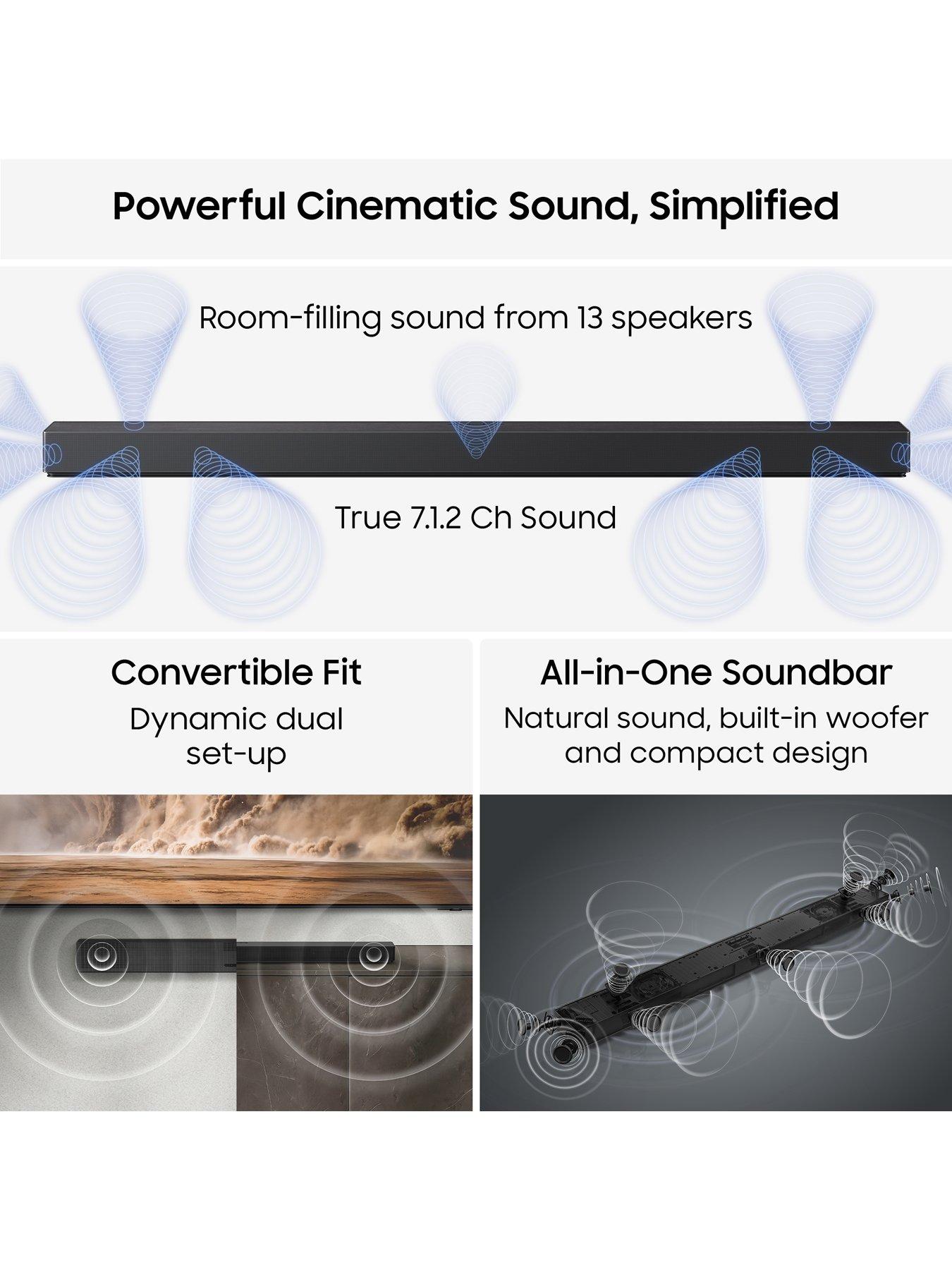 Image 3 of 7 of Samsung QS90H 7.1.2ch Q-Series Soundbar with Subwoofer Dolby Atmos